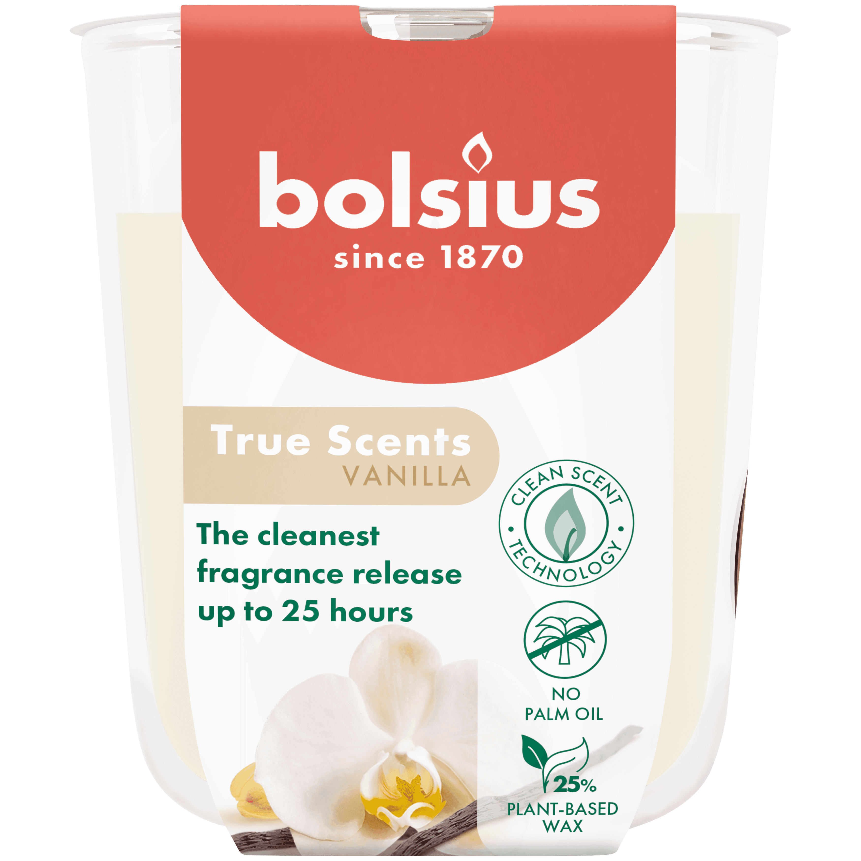 Bolsius Geurglas 80/73 True Scents Vanilla