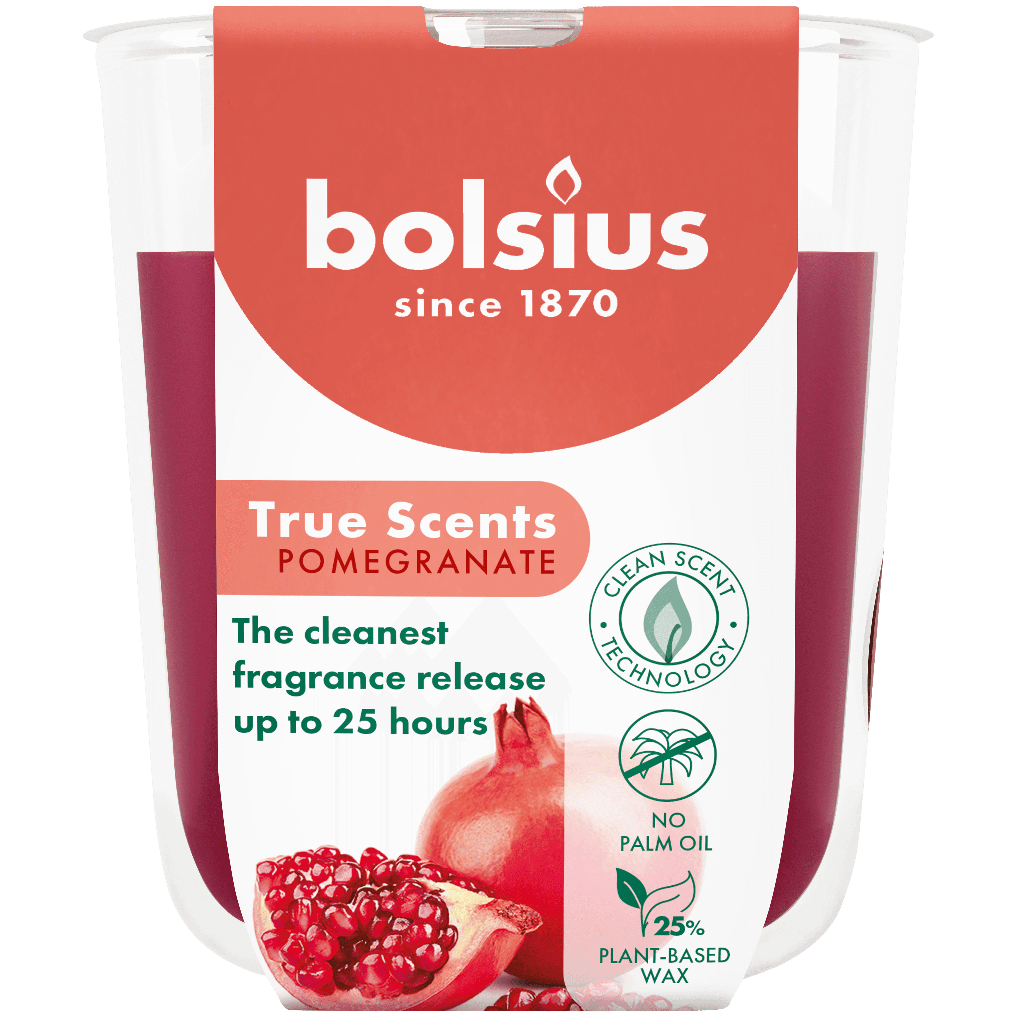 Bolsius Geurglas 80/73 True Scents Pomegranate