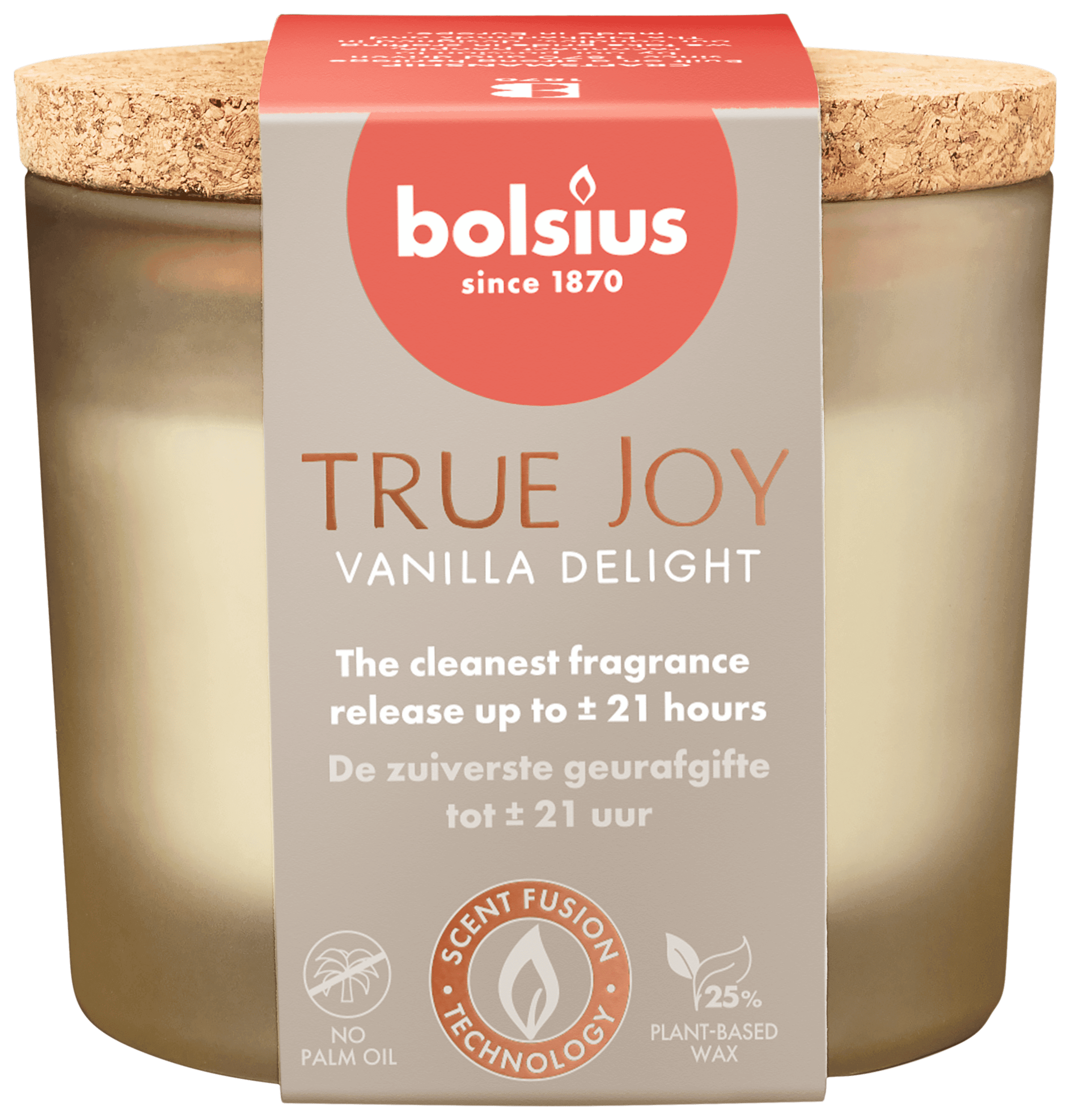 Bolsius Geurglas kurk True Joy Vanilla delight