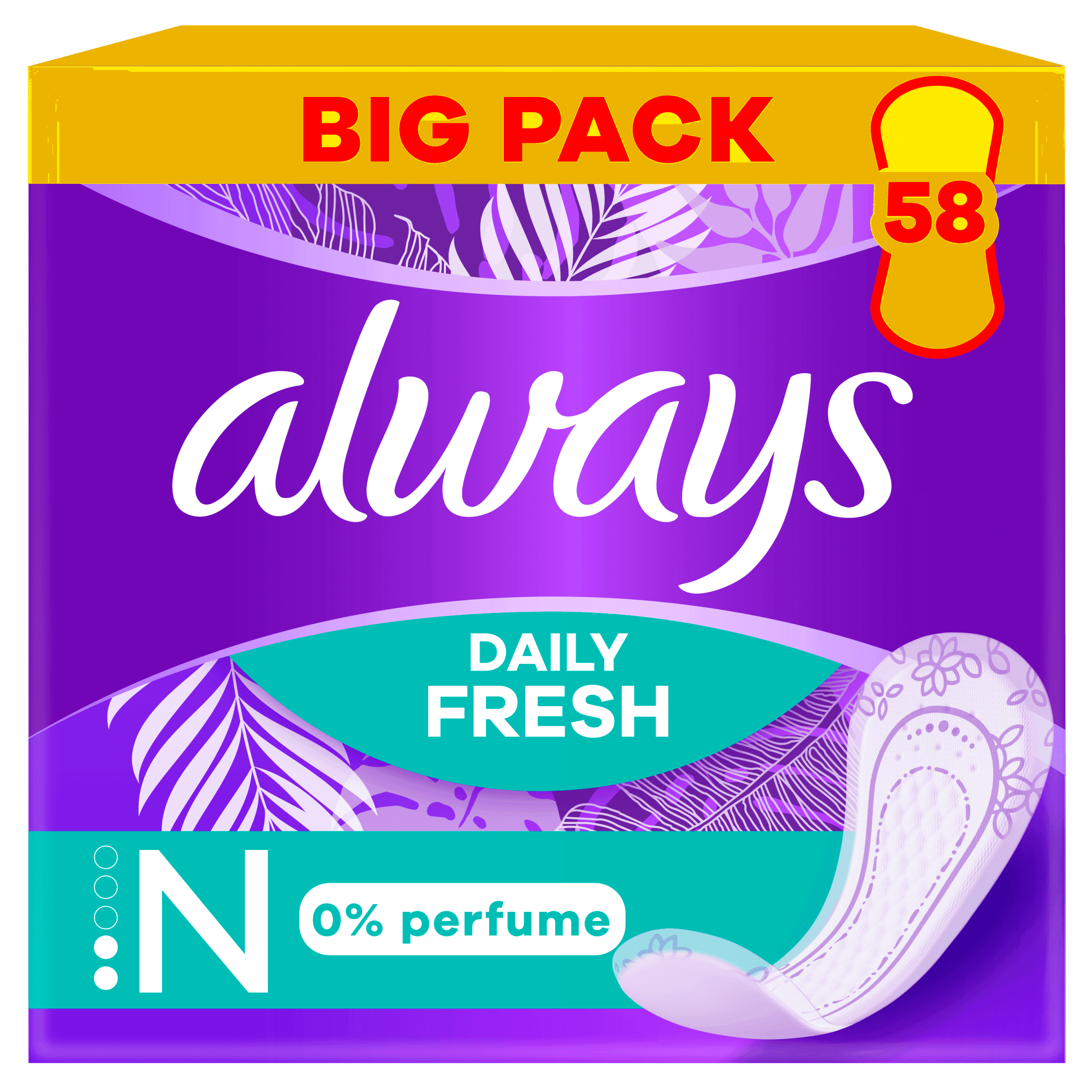Always Inlegkruisjes fresh normal 0% perfume