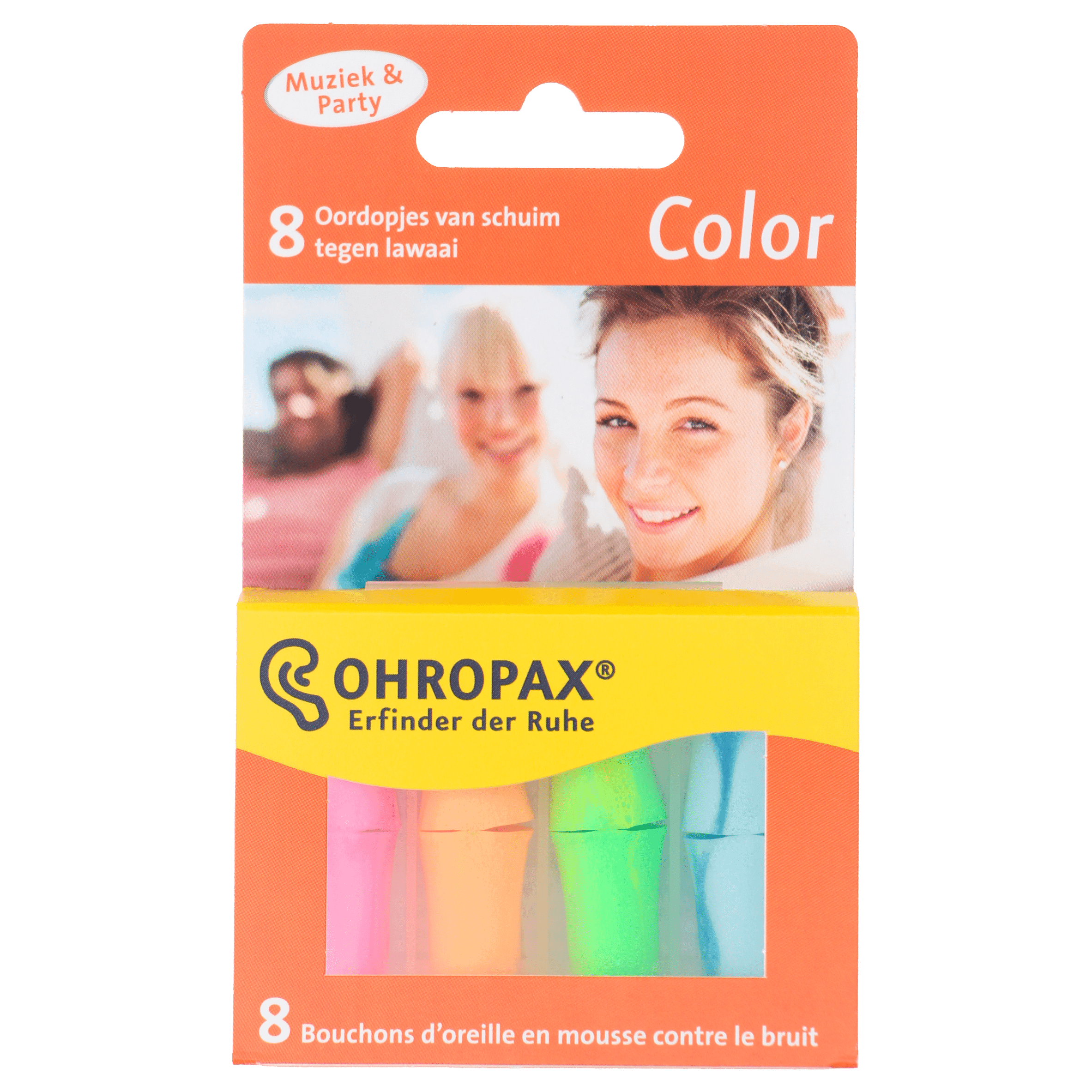 Ohropax Geluidsdemper Color 8 stuks