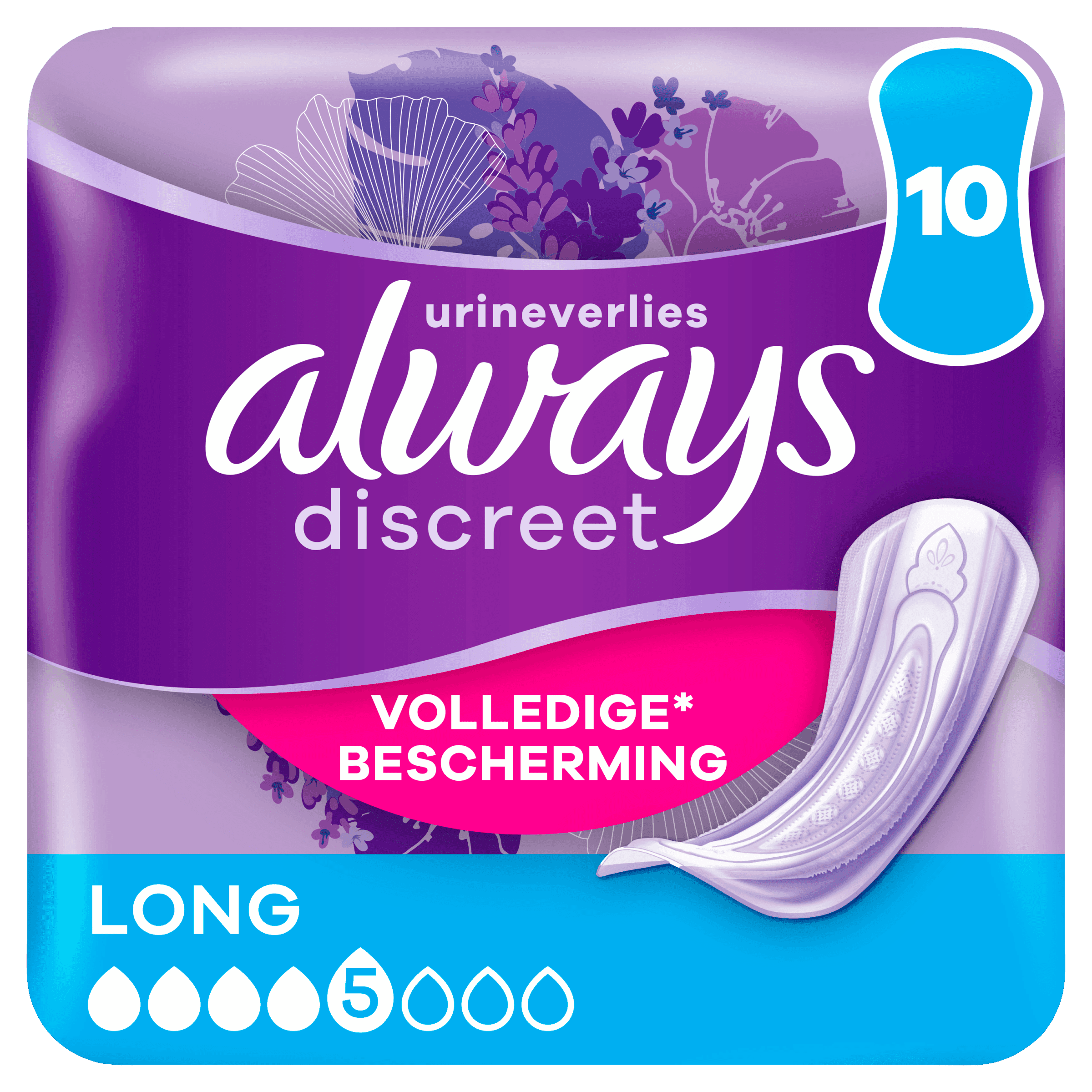 Always Discreet maandverband plus long