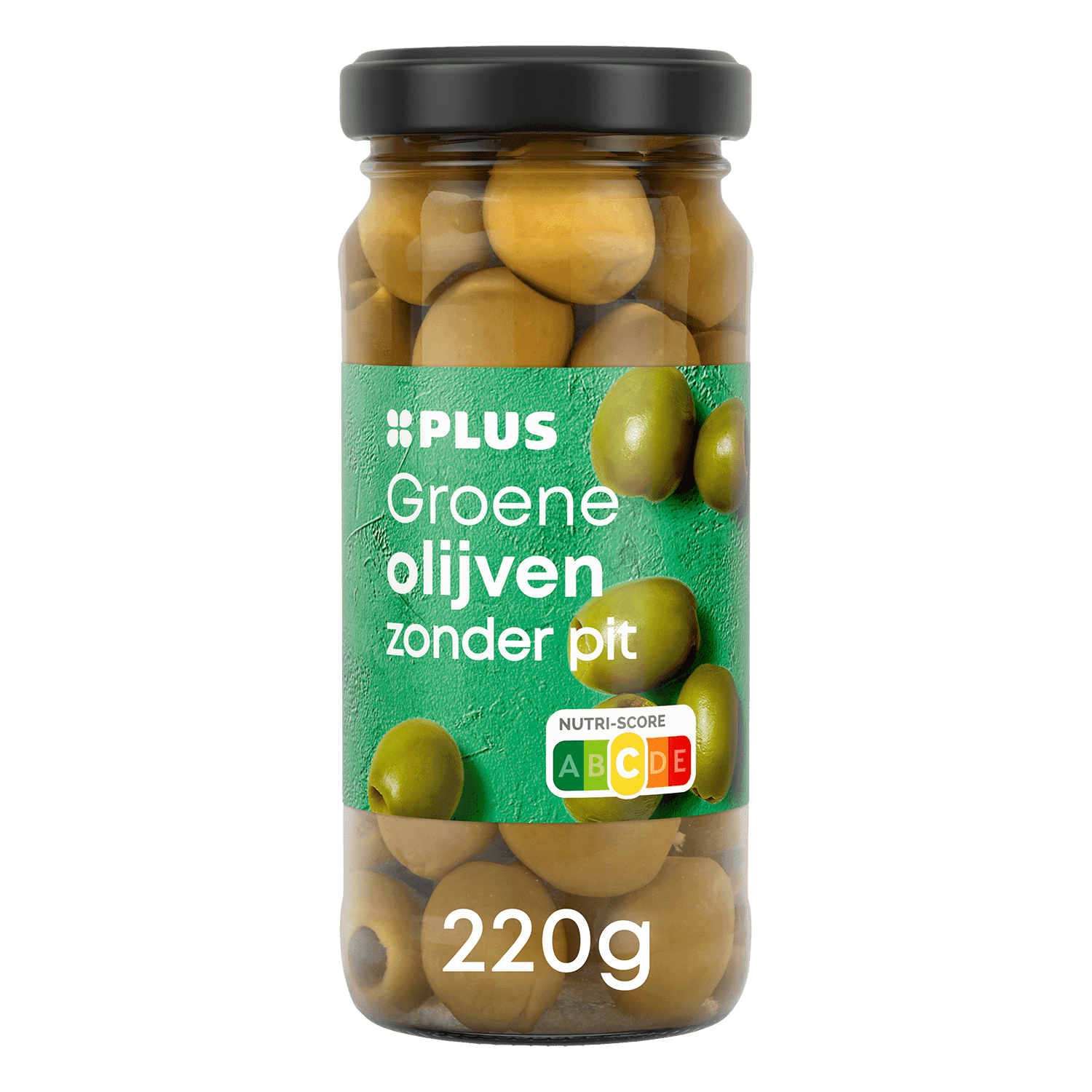 PLUS Groene olijven zonder pit