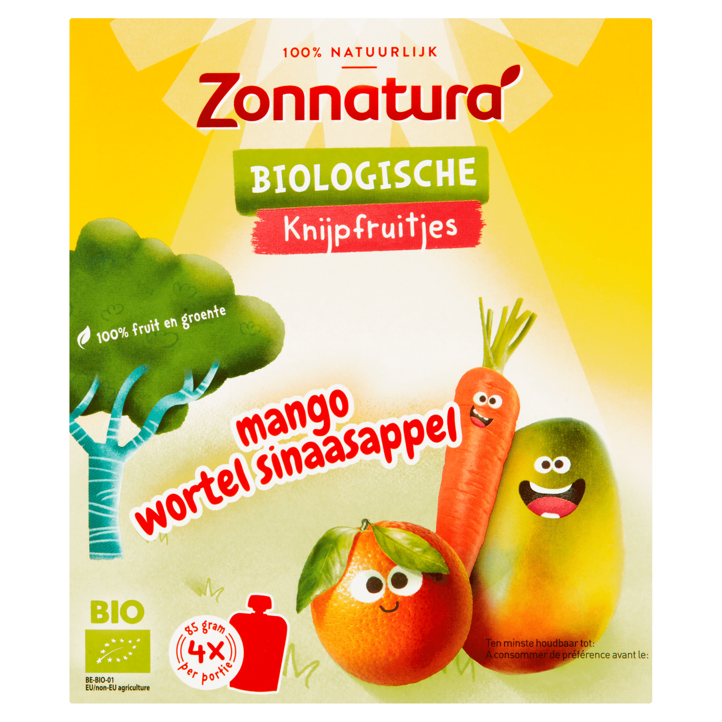 Zonnatura Knijpfruit Mango Wortel Sinaasappel