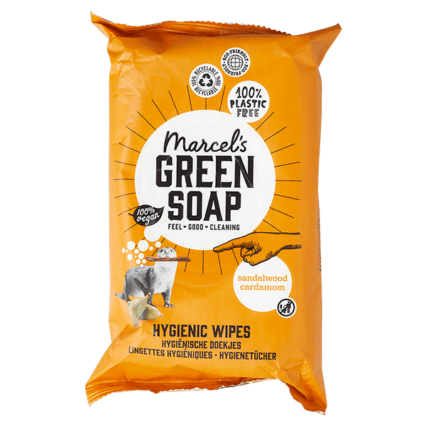 Marcel's Green Soap Cleaning wipes sandelhout & kardemon