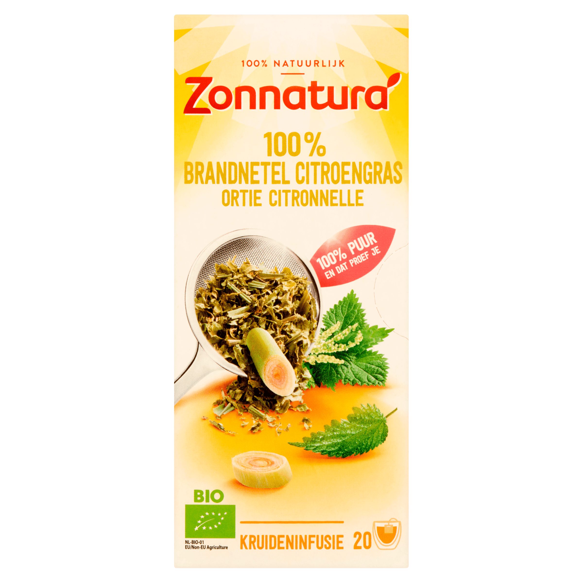 Zonnatura Thee brandnetel en citroengras bio