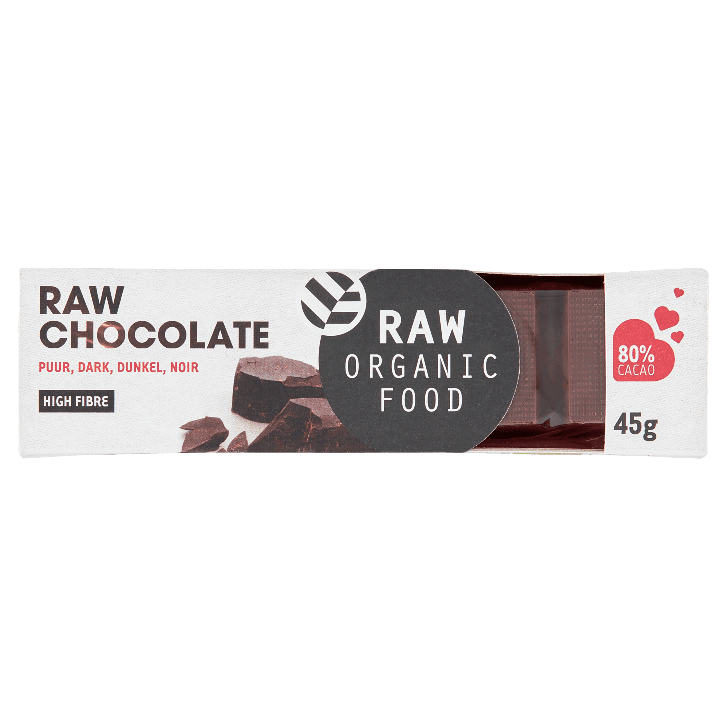 Raw Organic Food Choco reep puur bio