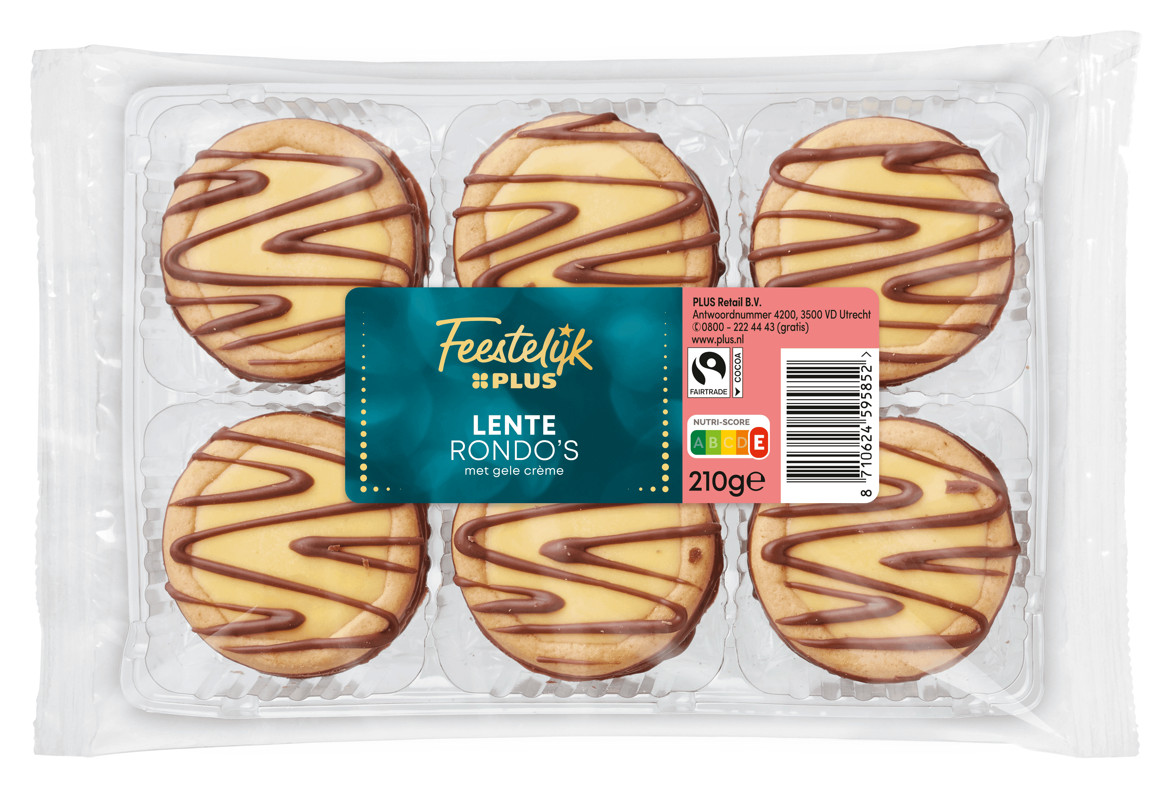 Feestelijk PLUS Lente rondo's cremekoekje met chocola