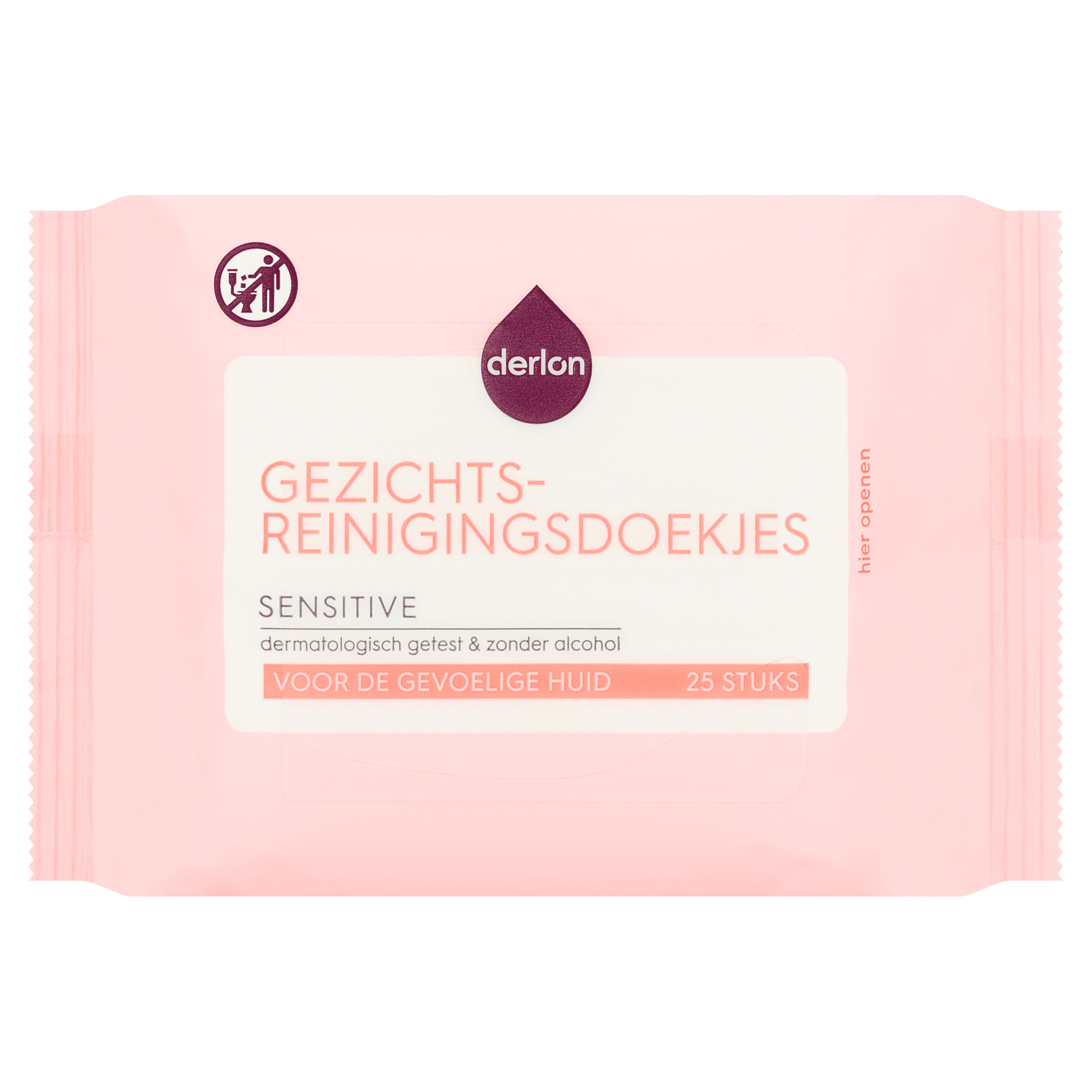 Derlon Gezichtsreinigingsdoekjes Sensitive