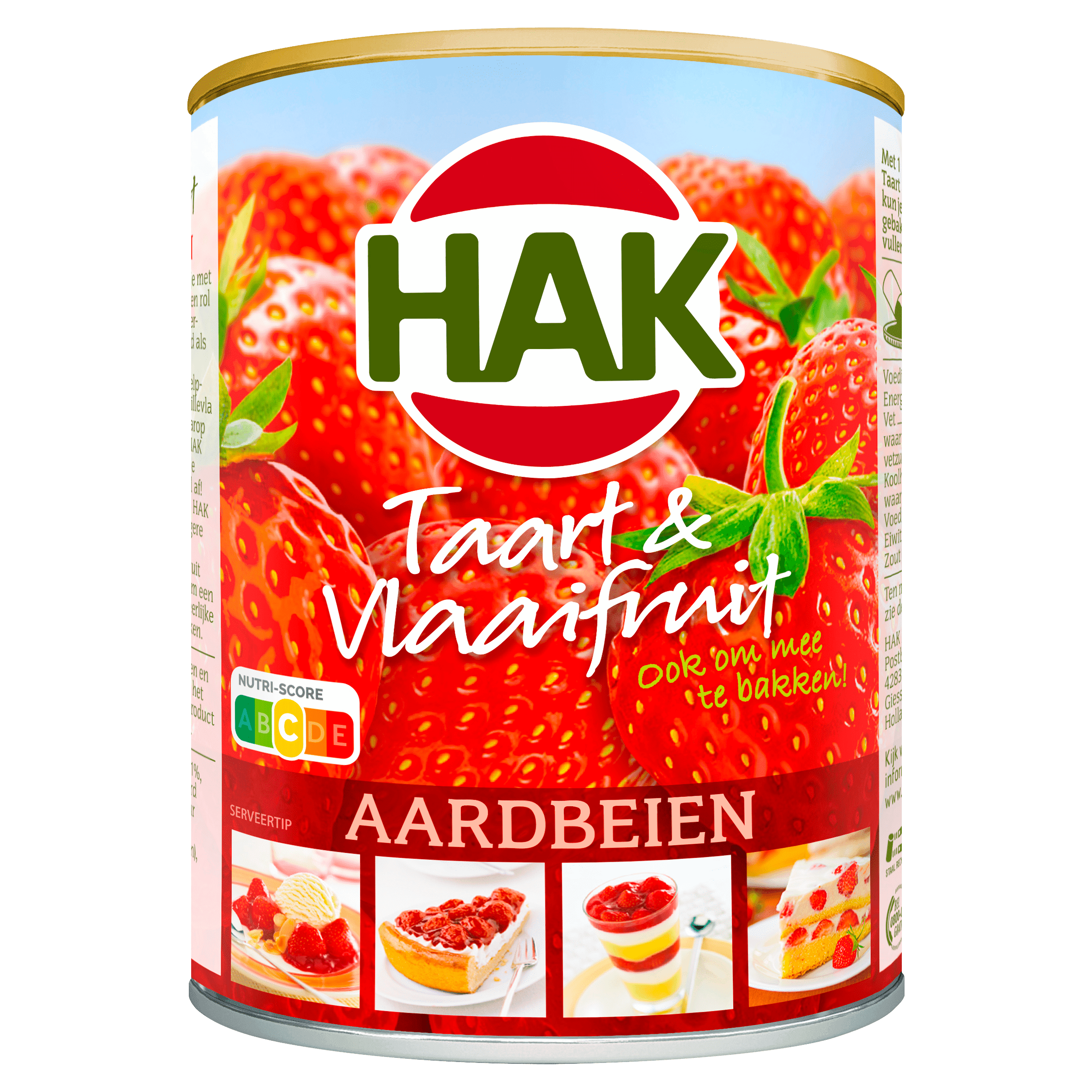 Hak taart en vlaaifruit aardbeien
