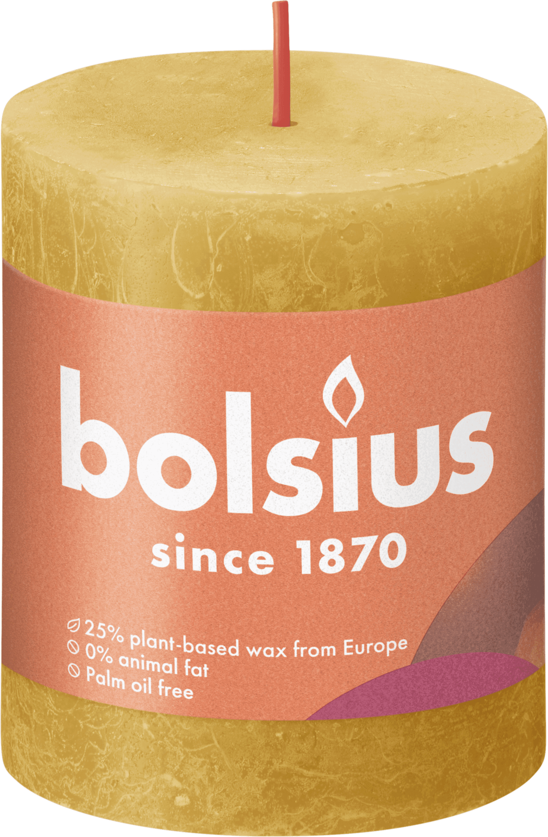 Bolsius Rustiek stompkaars 80/68 Honeycomb Yel