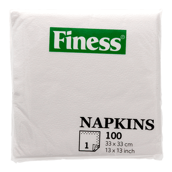 Finess Servetten wit 33 cm