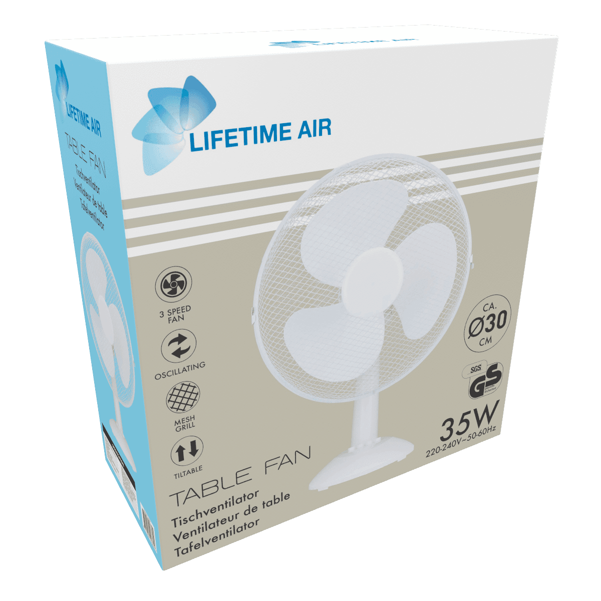 Lifetime clean Tafelventilator