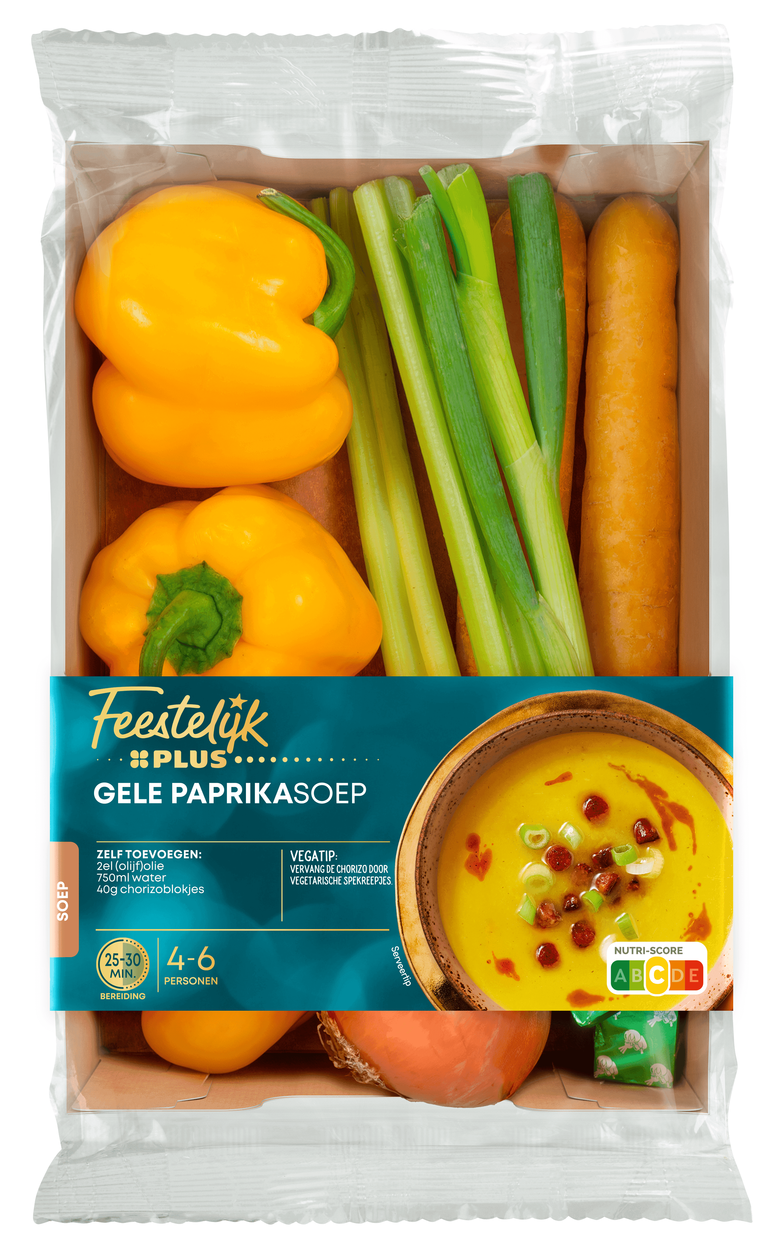 Feestelijk PLUS Verspakket gele paprikasoep