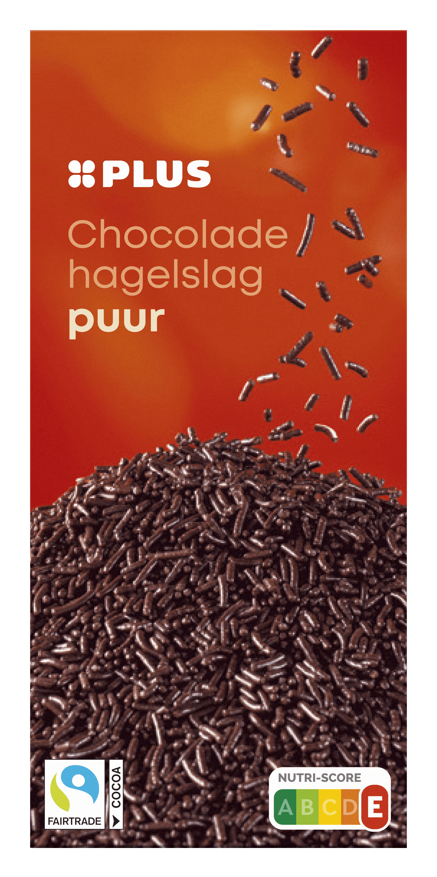 PLUS Chocoladehagel puur Fairtrade