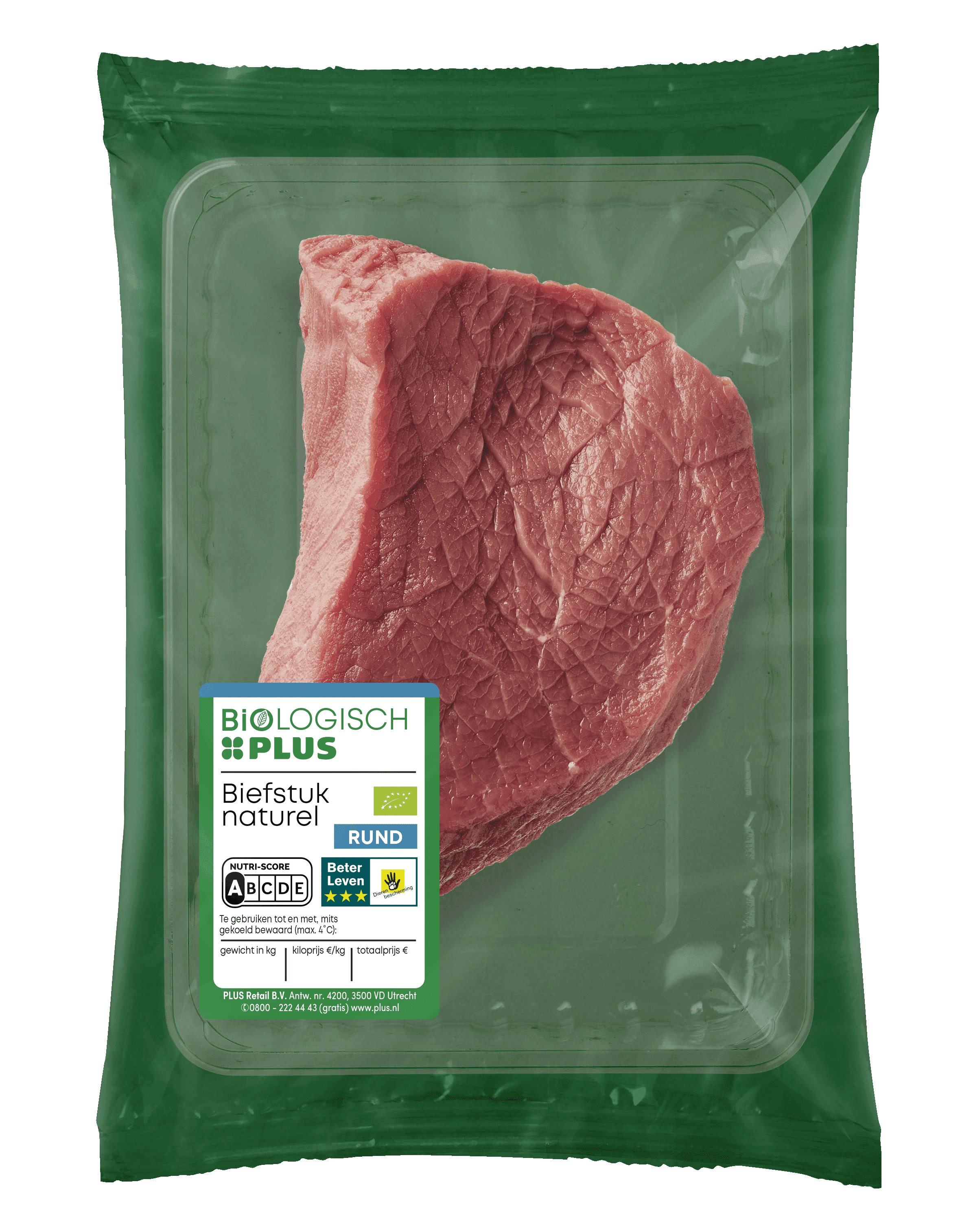 Biologisch PLUS Biefstuk naturel 1 stuk