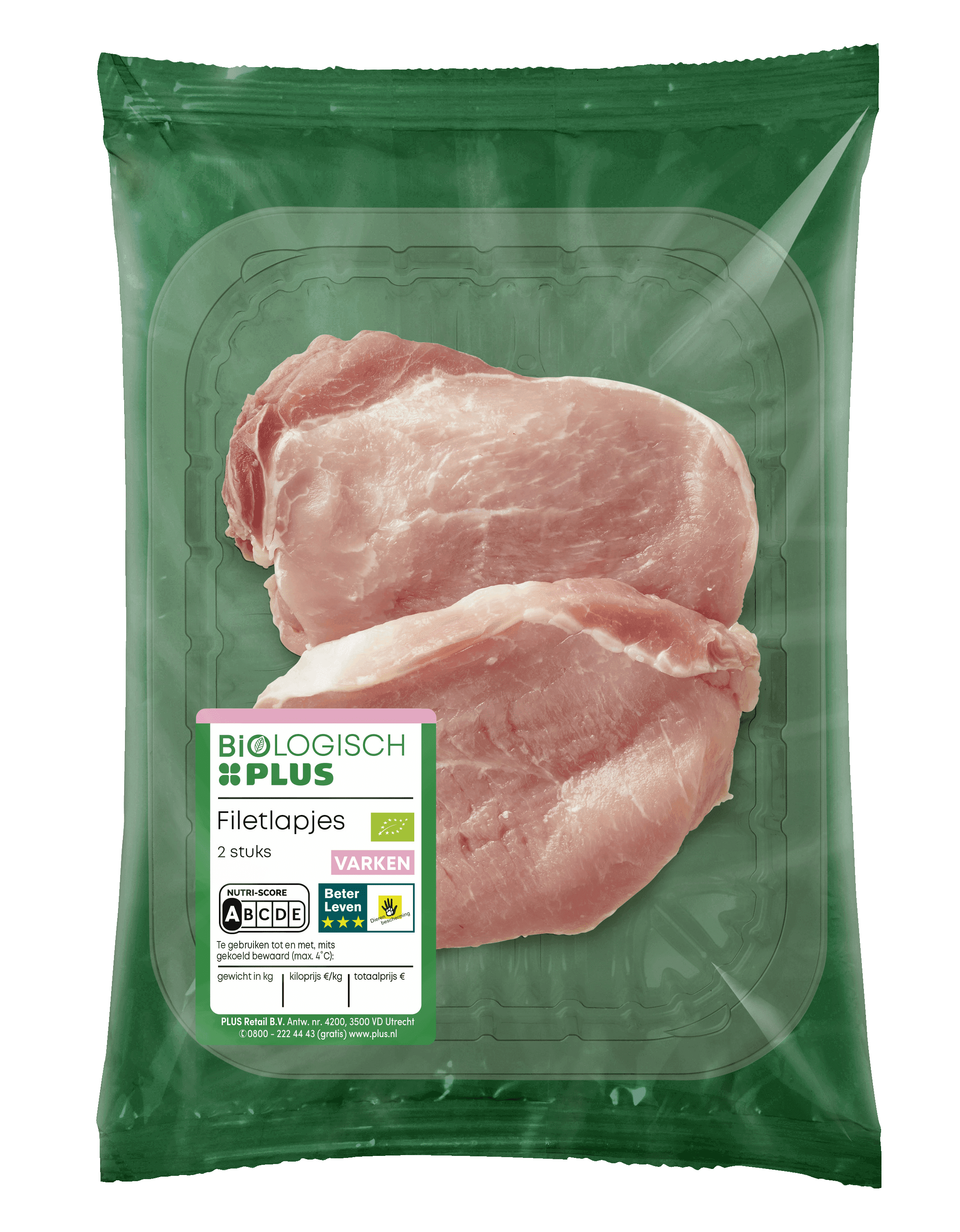 Biologisch PLUS Filetlapjes 2 stuks