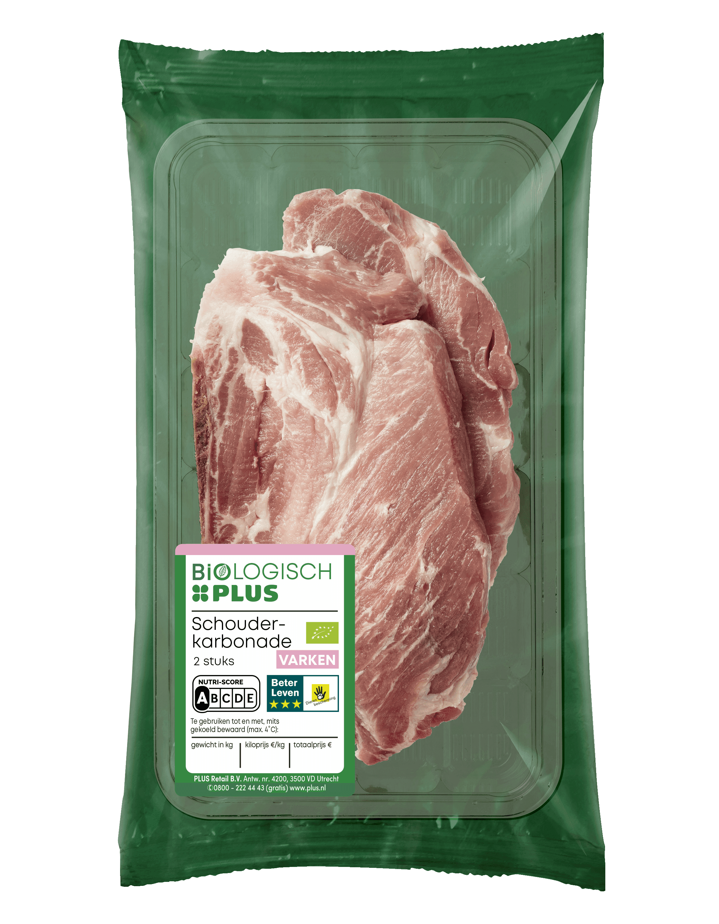 Biologisch PLUS Schouderkarbonade 2 stuks