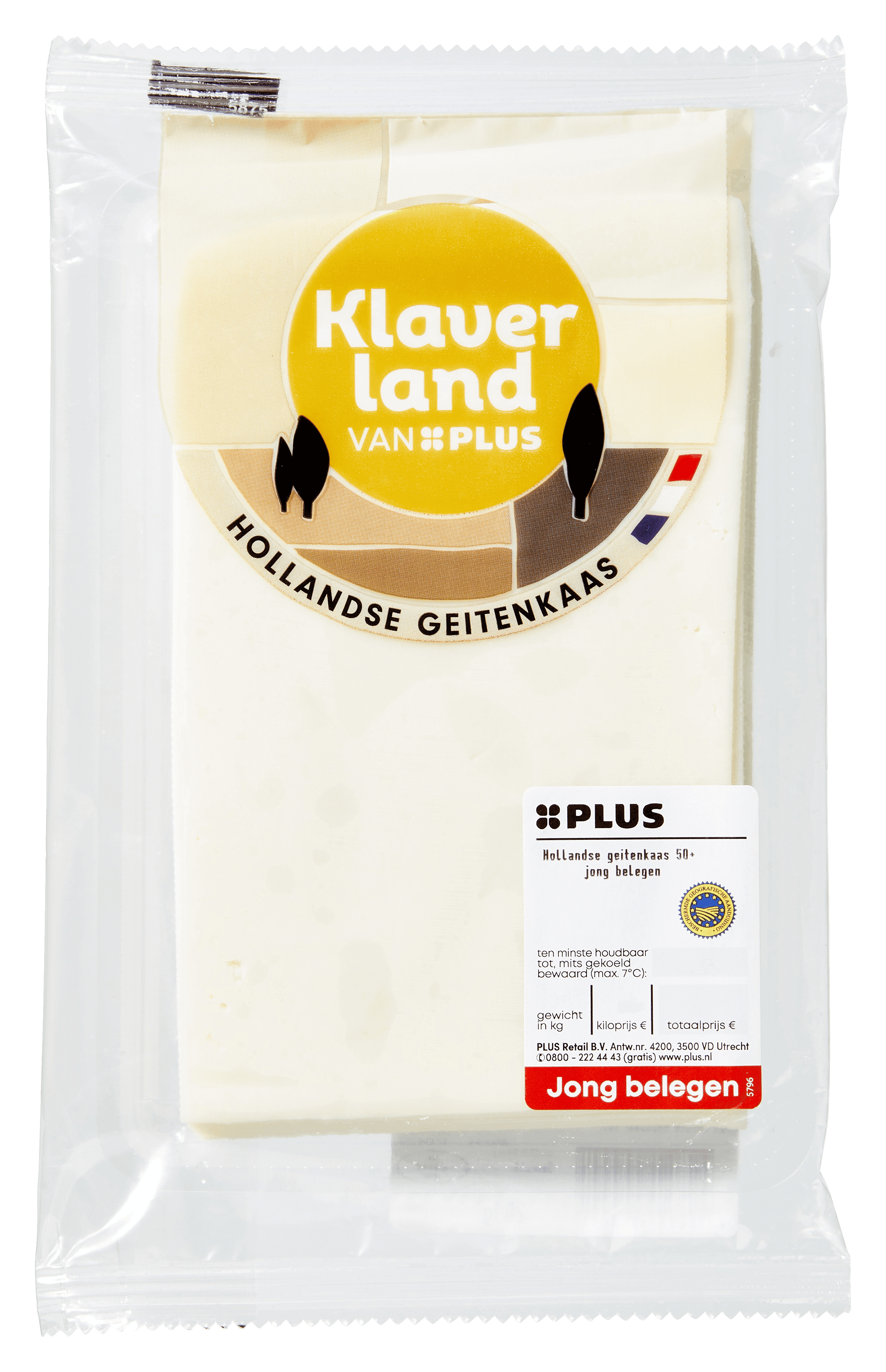 PLUS Klaverland Geitenkaas jong belegen 50+ plakken