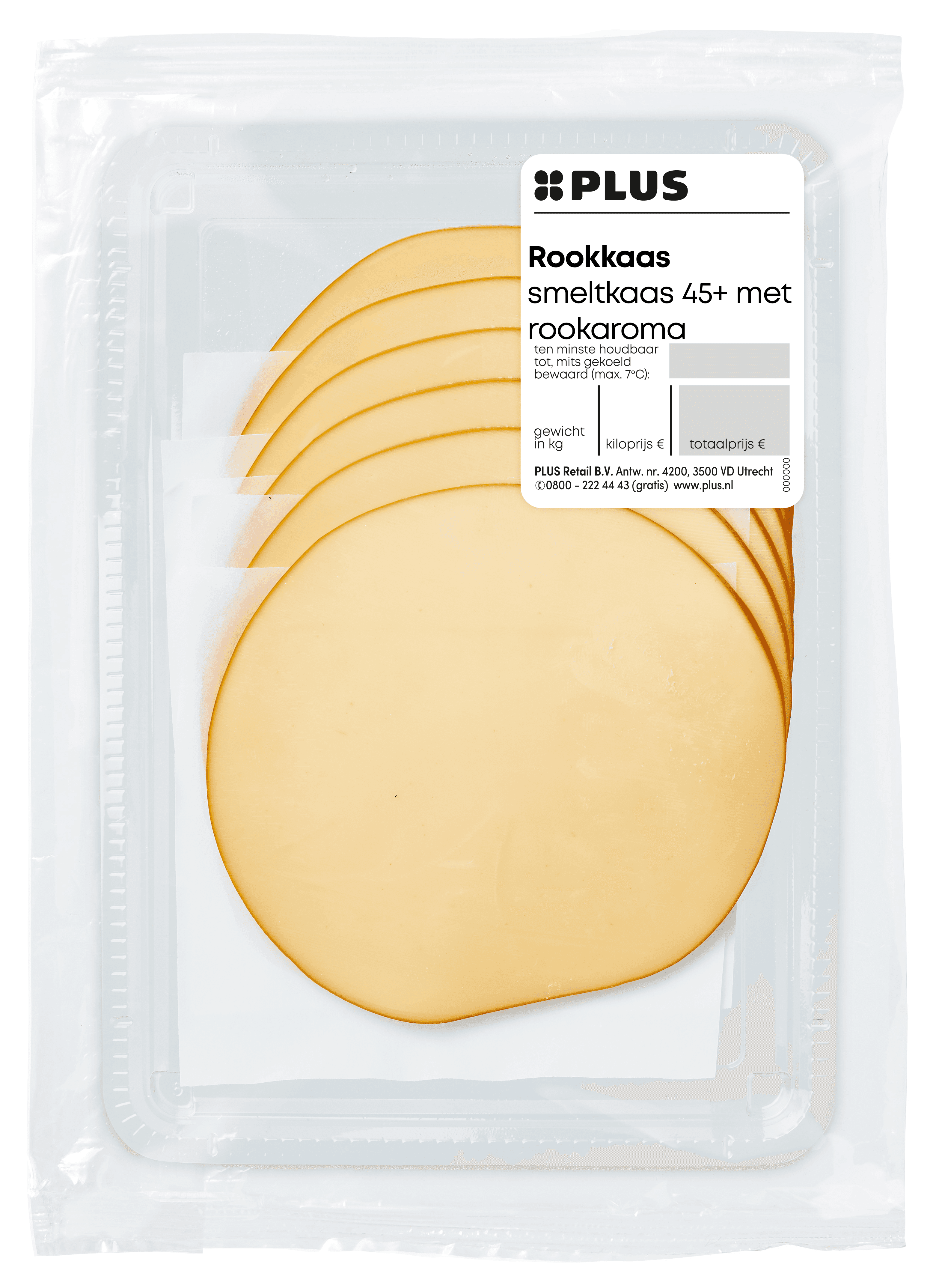 PLUS Rookkaas 45+ plakken