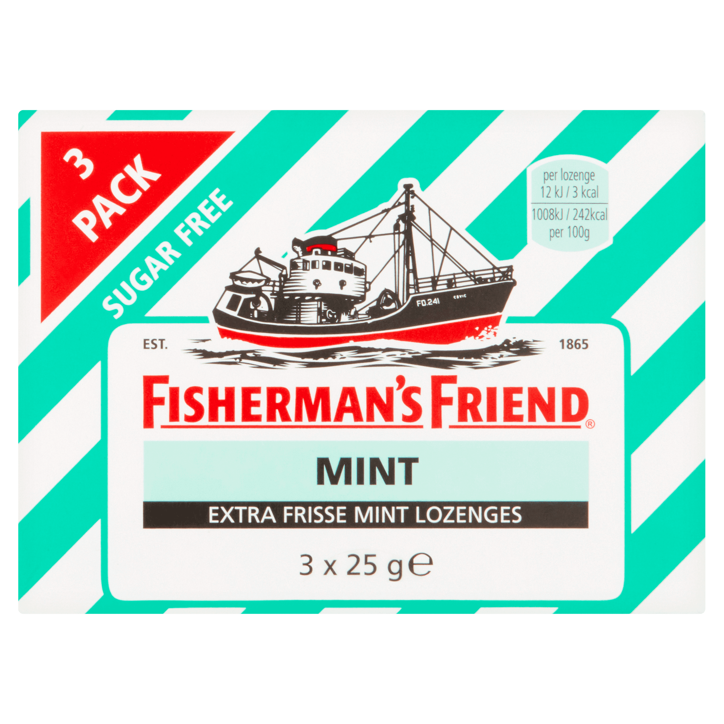 Fisherman's Friends Mint suikervrij 3 pack