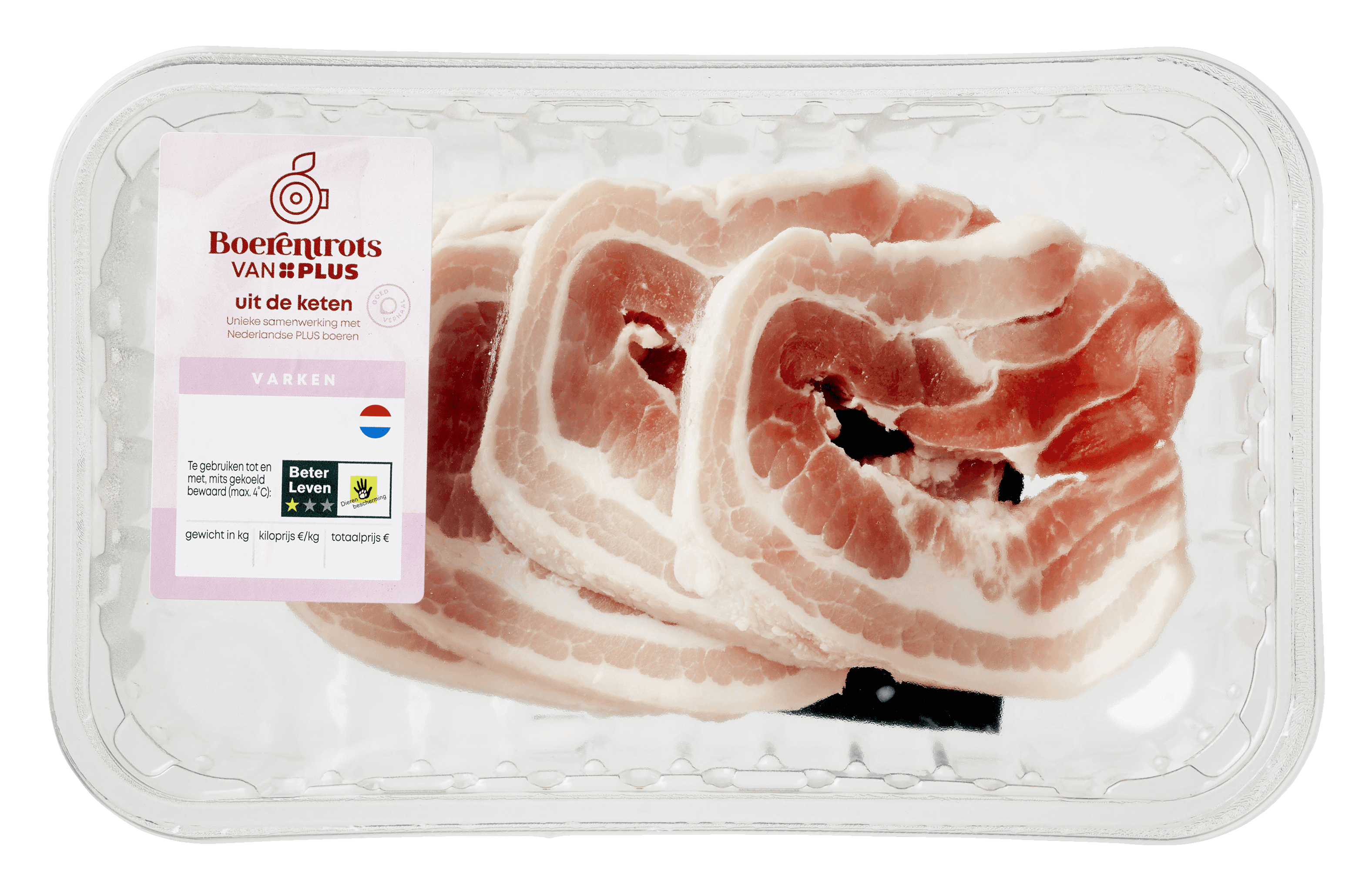 PLUS Boerentrots Speklappen dungesneden 5st