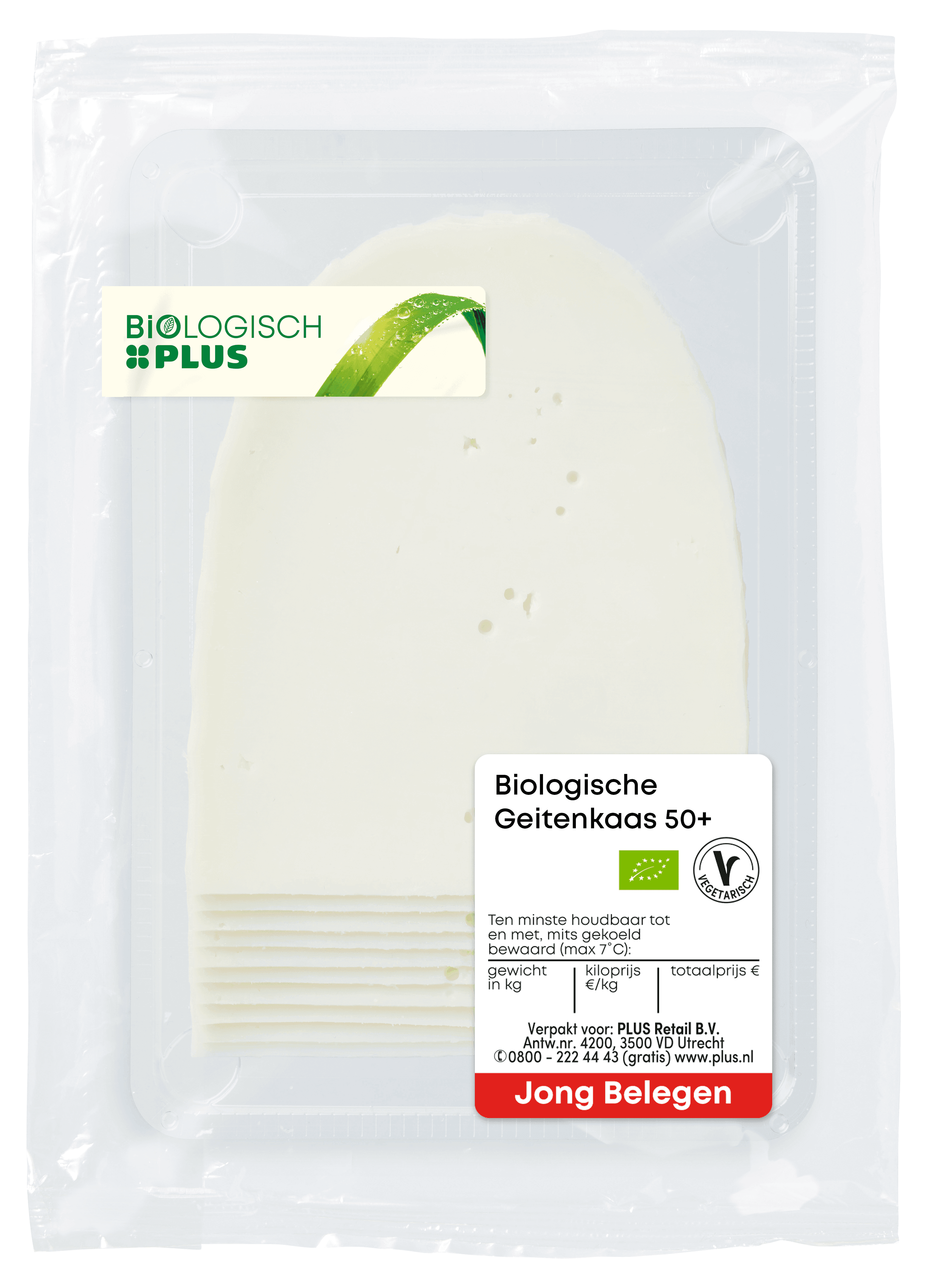 Biologisch PLUS Geitenkaas jong belegen 50+ plakken