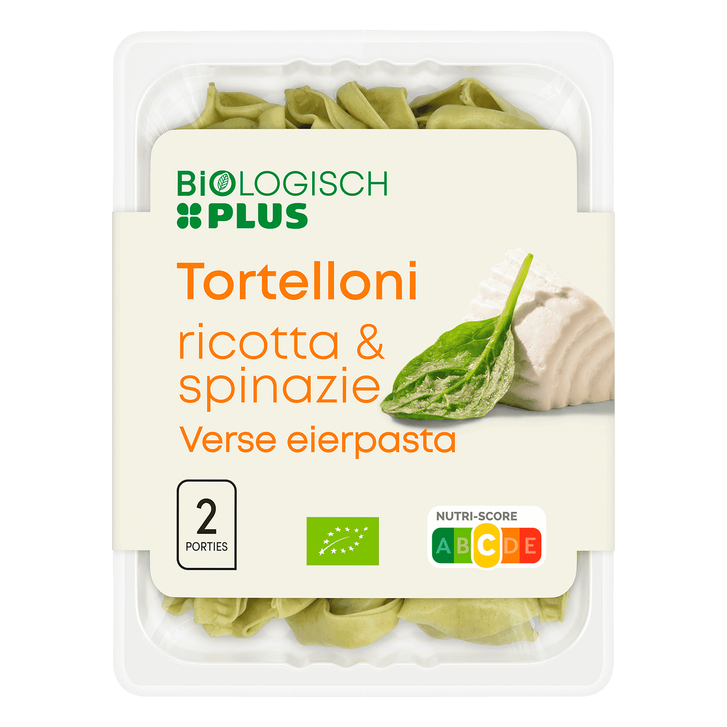 Biologisch PLUS Tortelloni ricotta spinazie biologisch