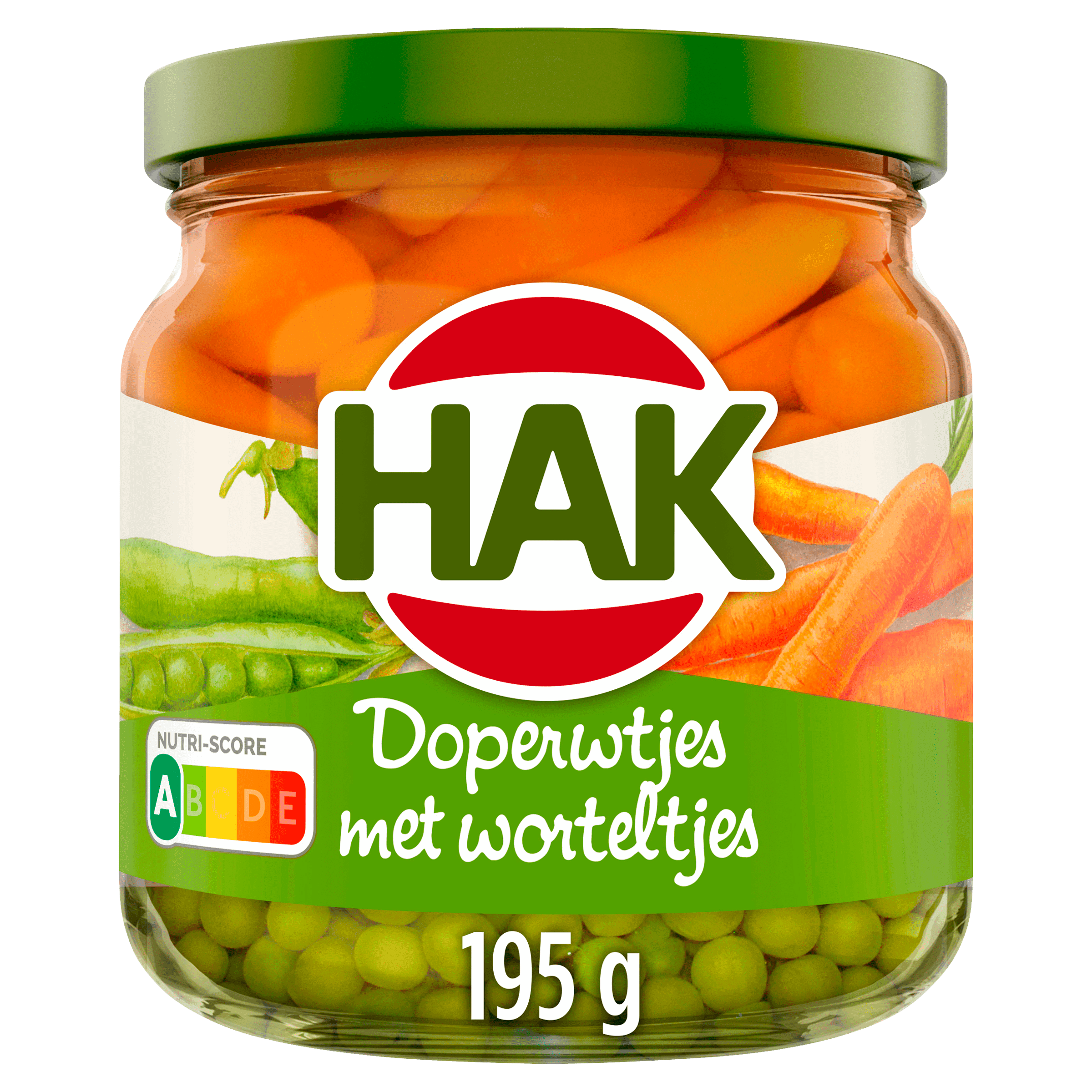 Hak Doperwtjes met worteltjes