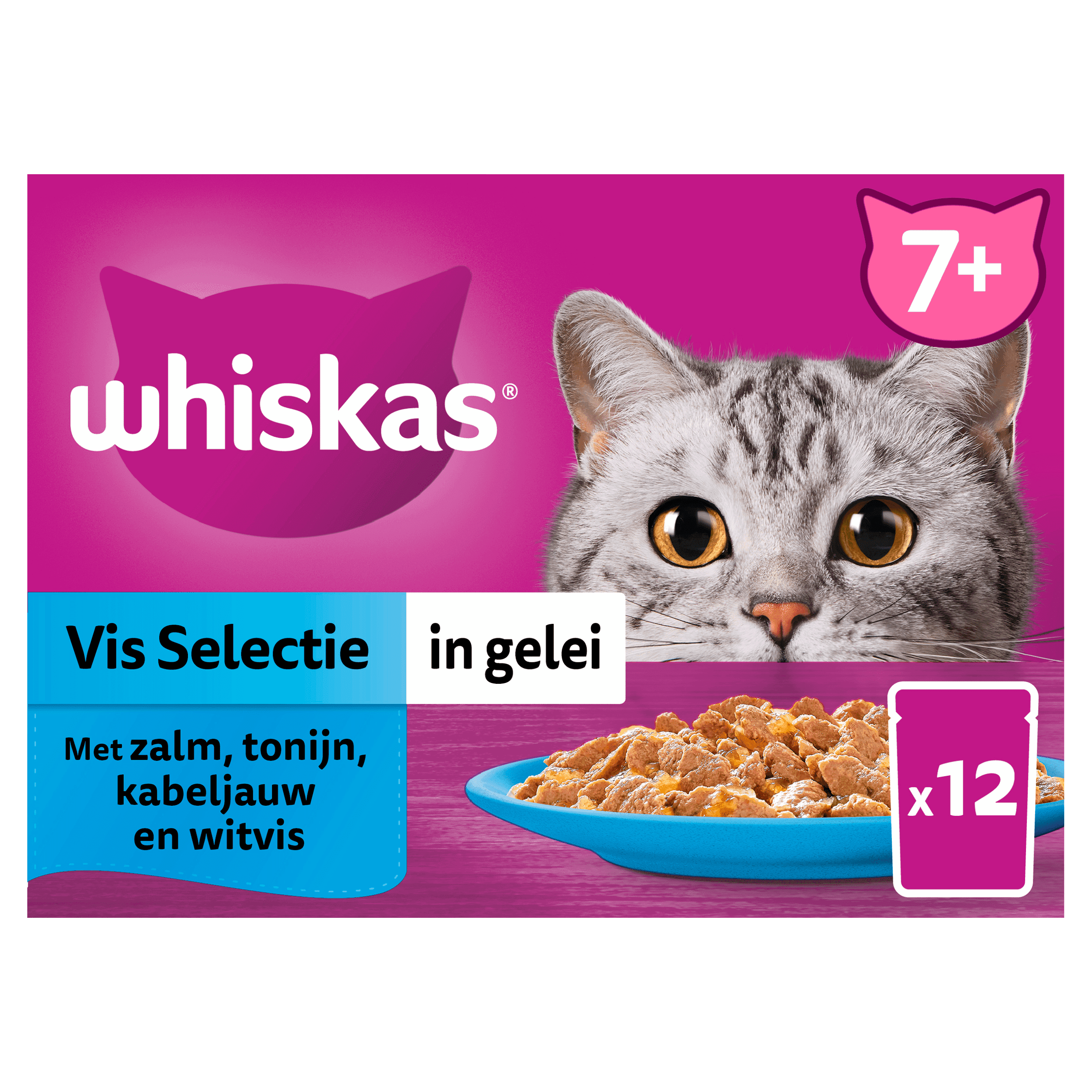 Whiskas 7+ Selectie in gelei - Vis