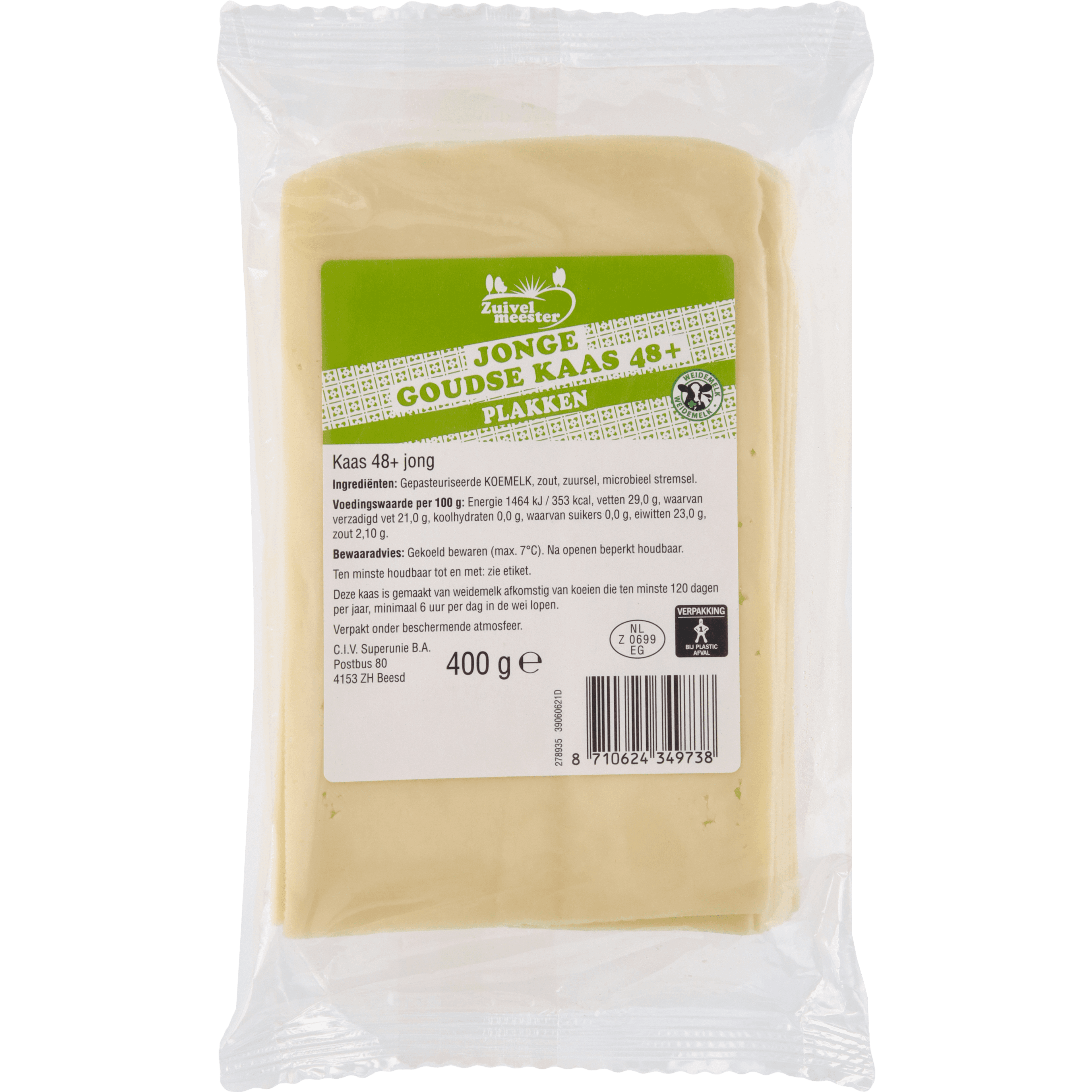 Zuivelmeester Goudse jong 48+ plakken