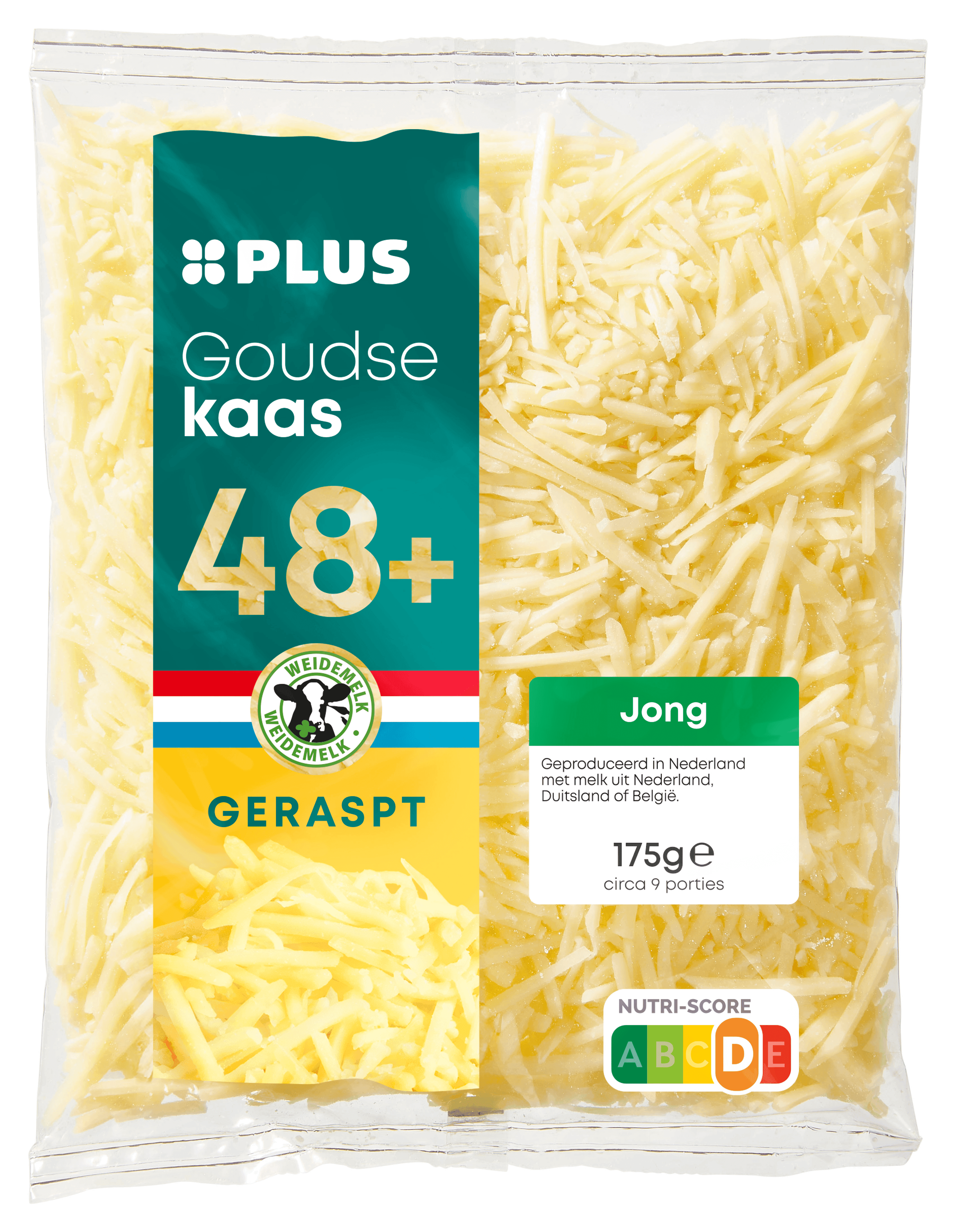 PLUS Goudse geraspte kaas Jong 48+