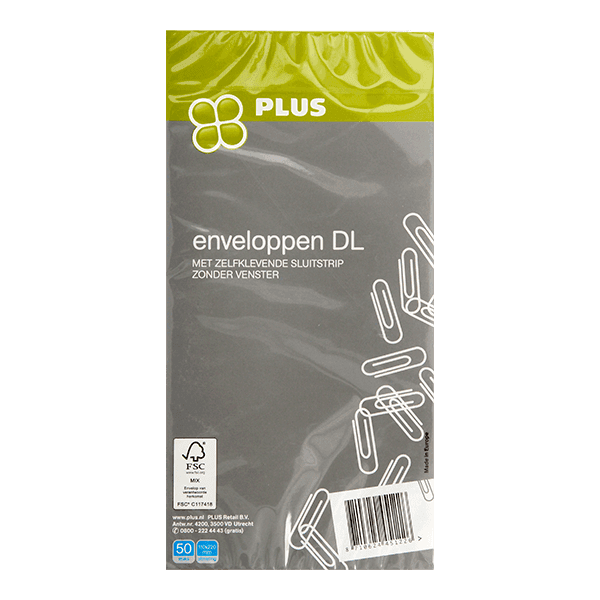 PLUS Enveloppen DL 110x220 mm FSC