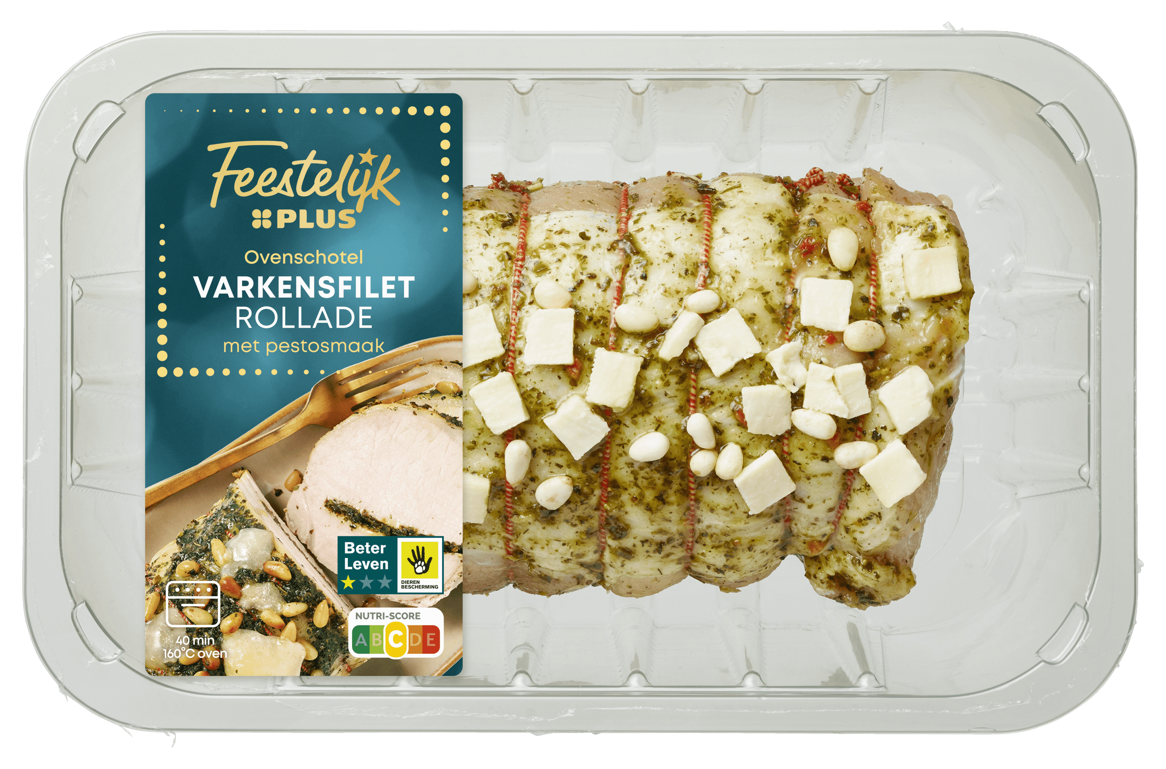 Feestelijk PLUS Varkensfiletrollade met pesto