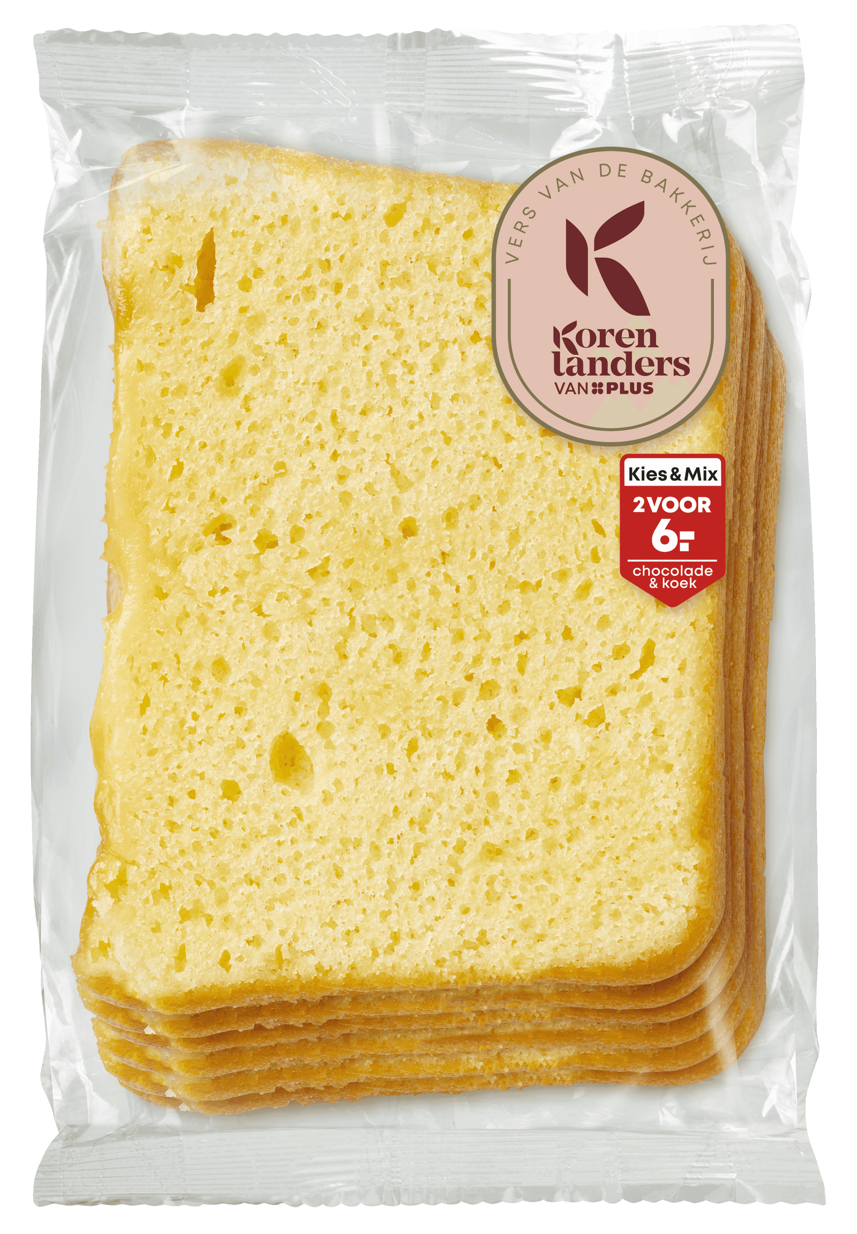 PLUS Korenlanders Roombotercake plakjes 6 plakjes