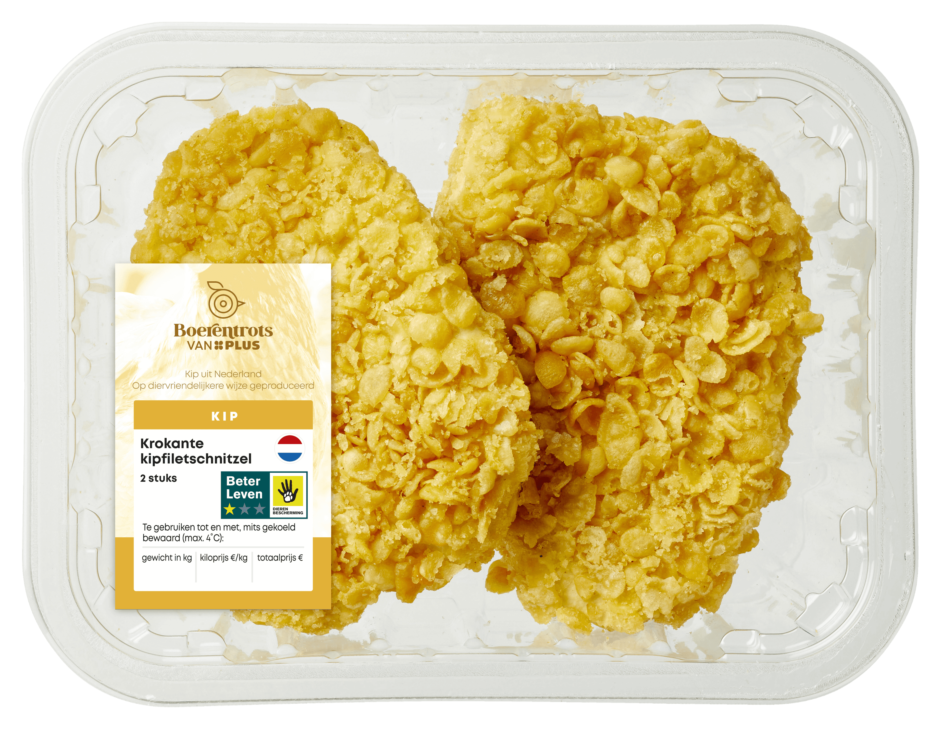 PLUS Boerentrots Krokante kipfiletschnitzels 2st
