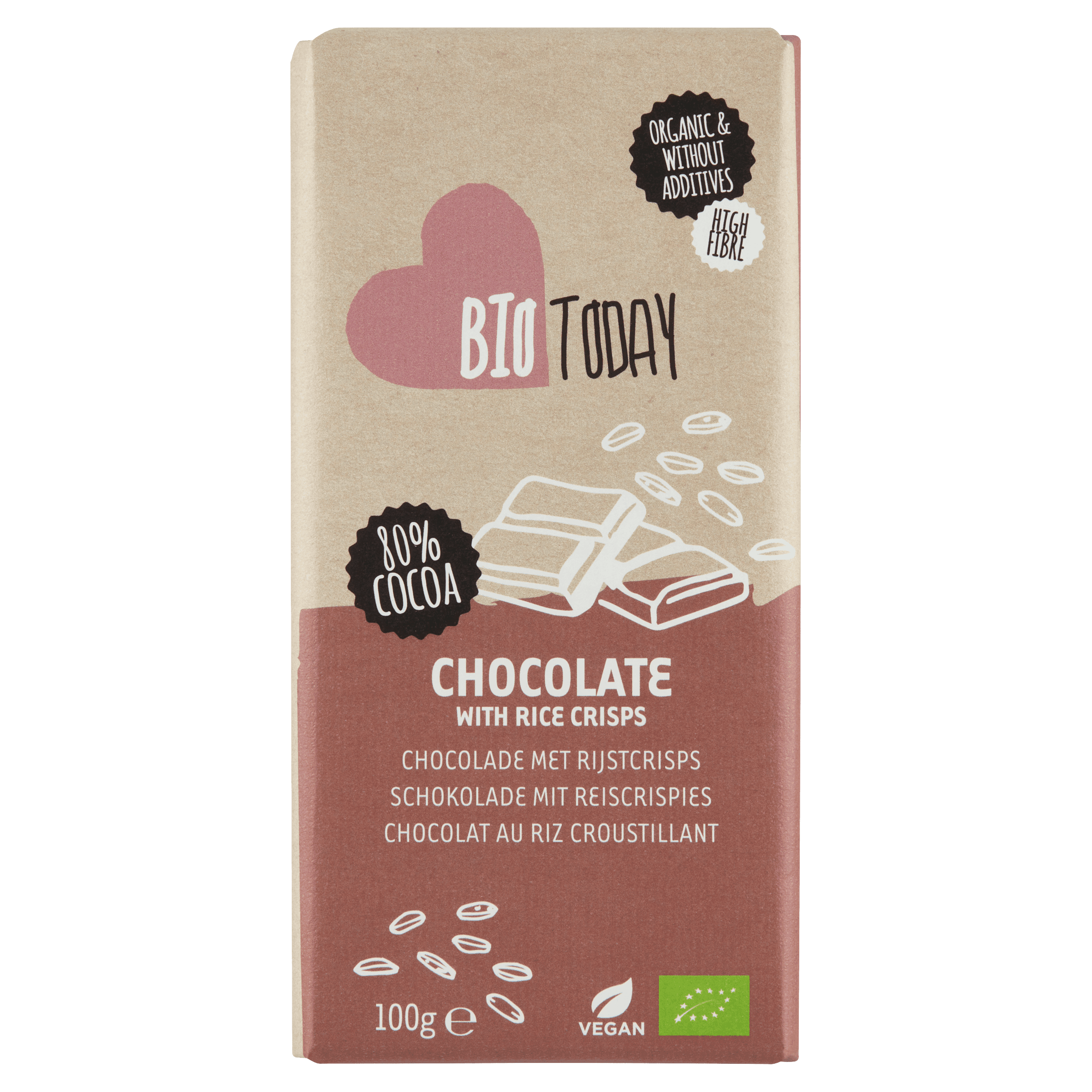 BioToday Chocoladetablet rice crisps