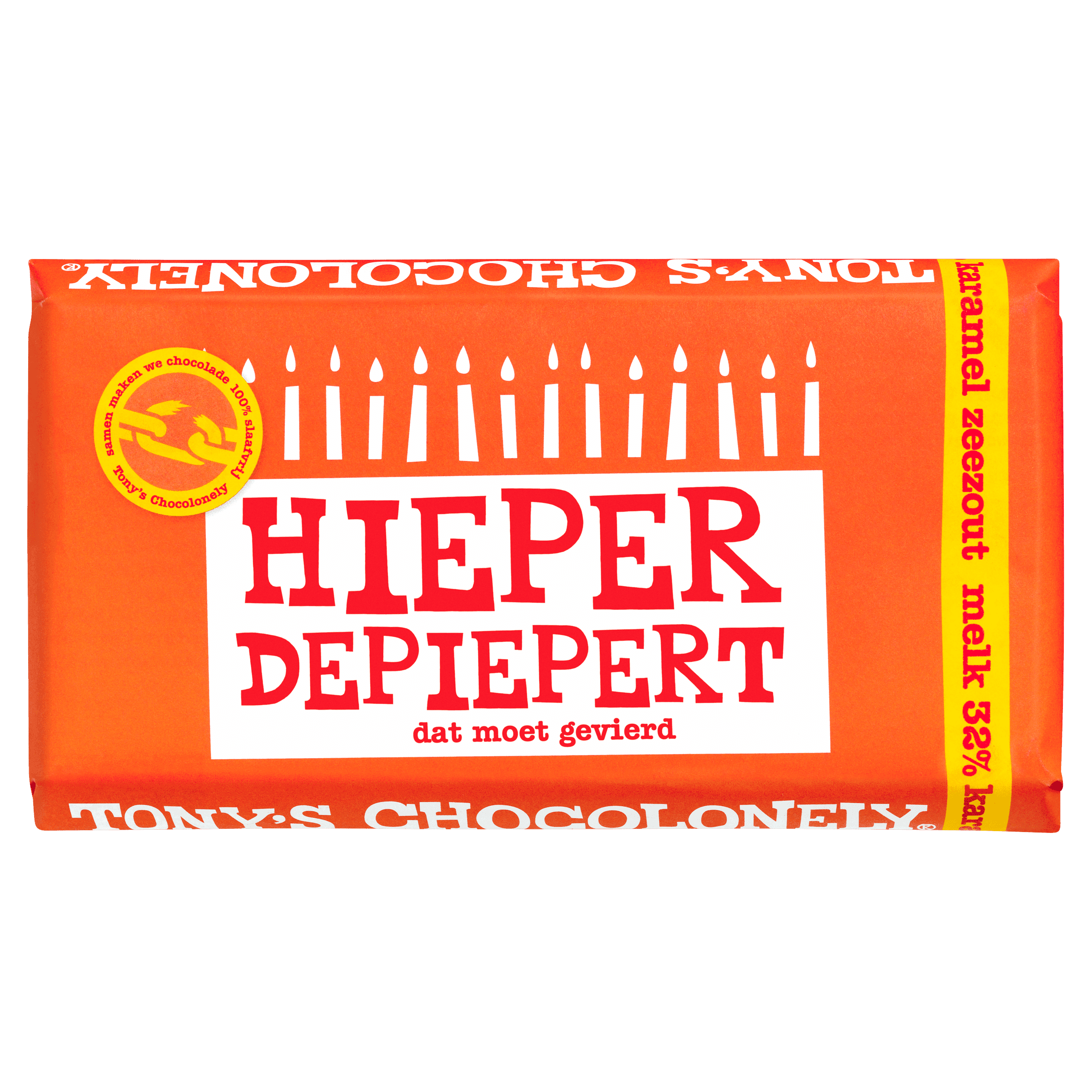 Tony's Chocolonely Melk Karamel Zeezout Gefeliciteerd