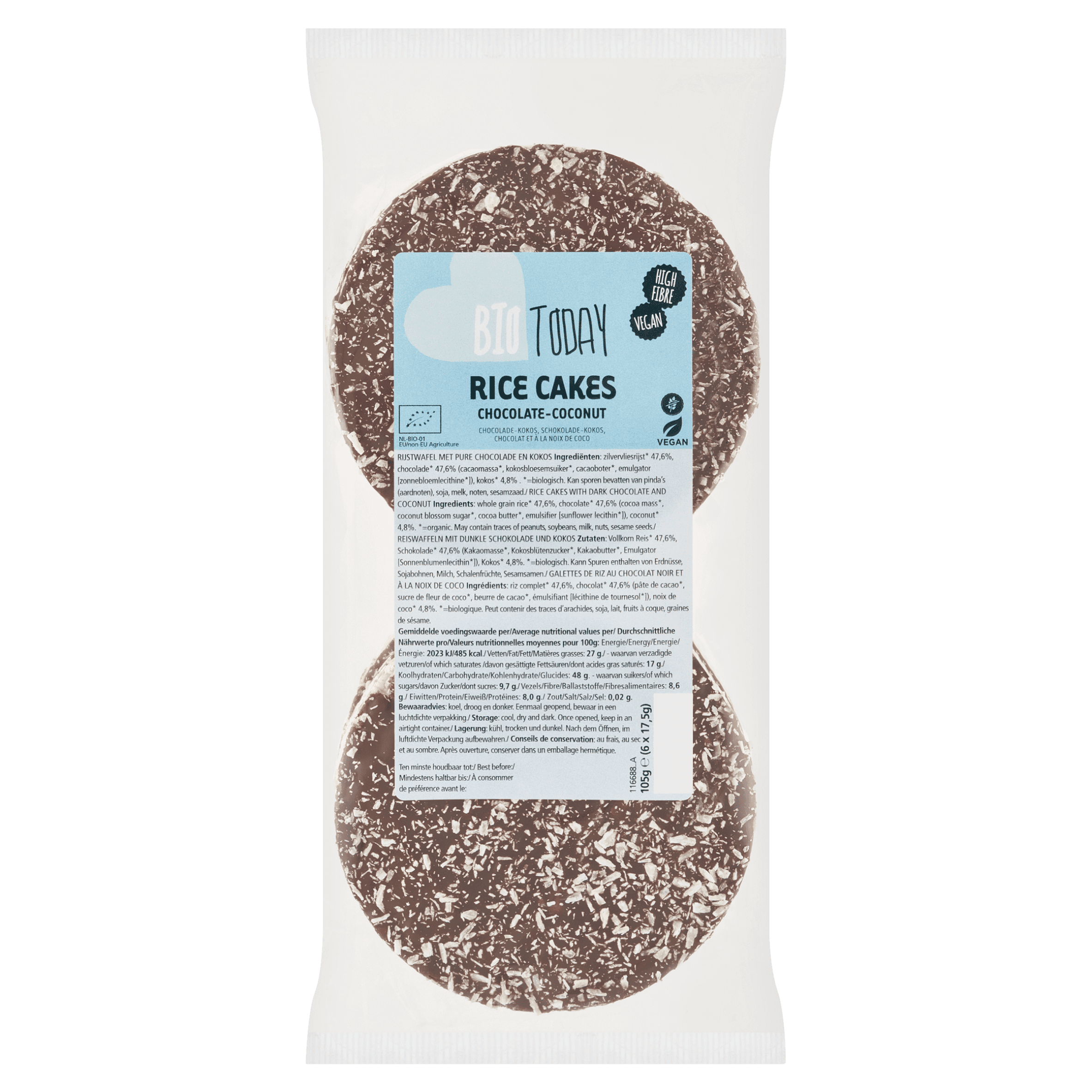 BioToday Vegan ricecakes choco-coco bio