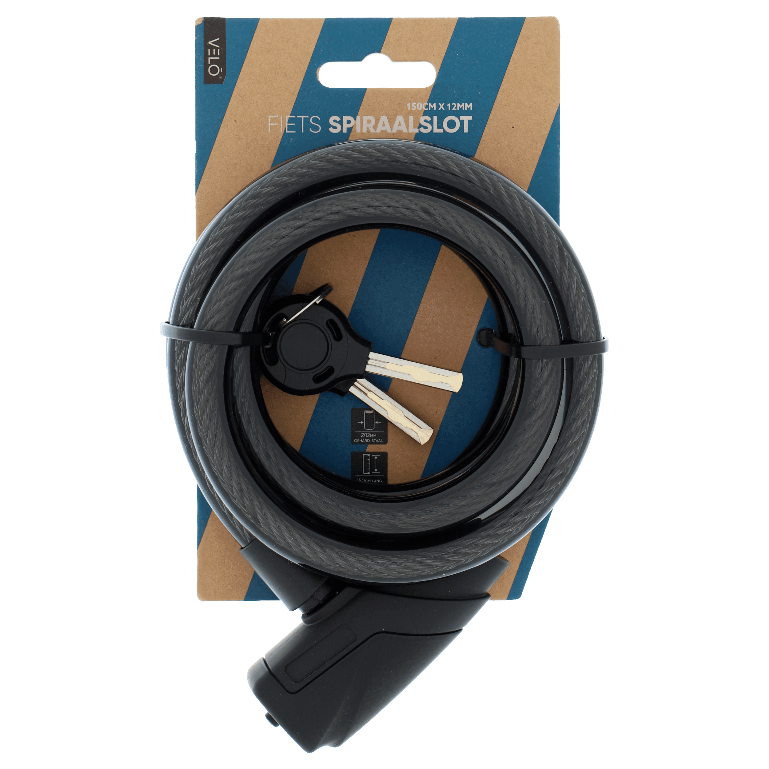 Velo Spiraalslot 12mm x 150 cm zwart