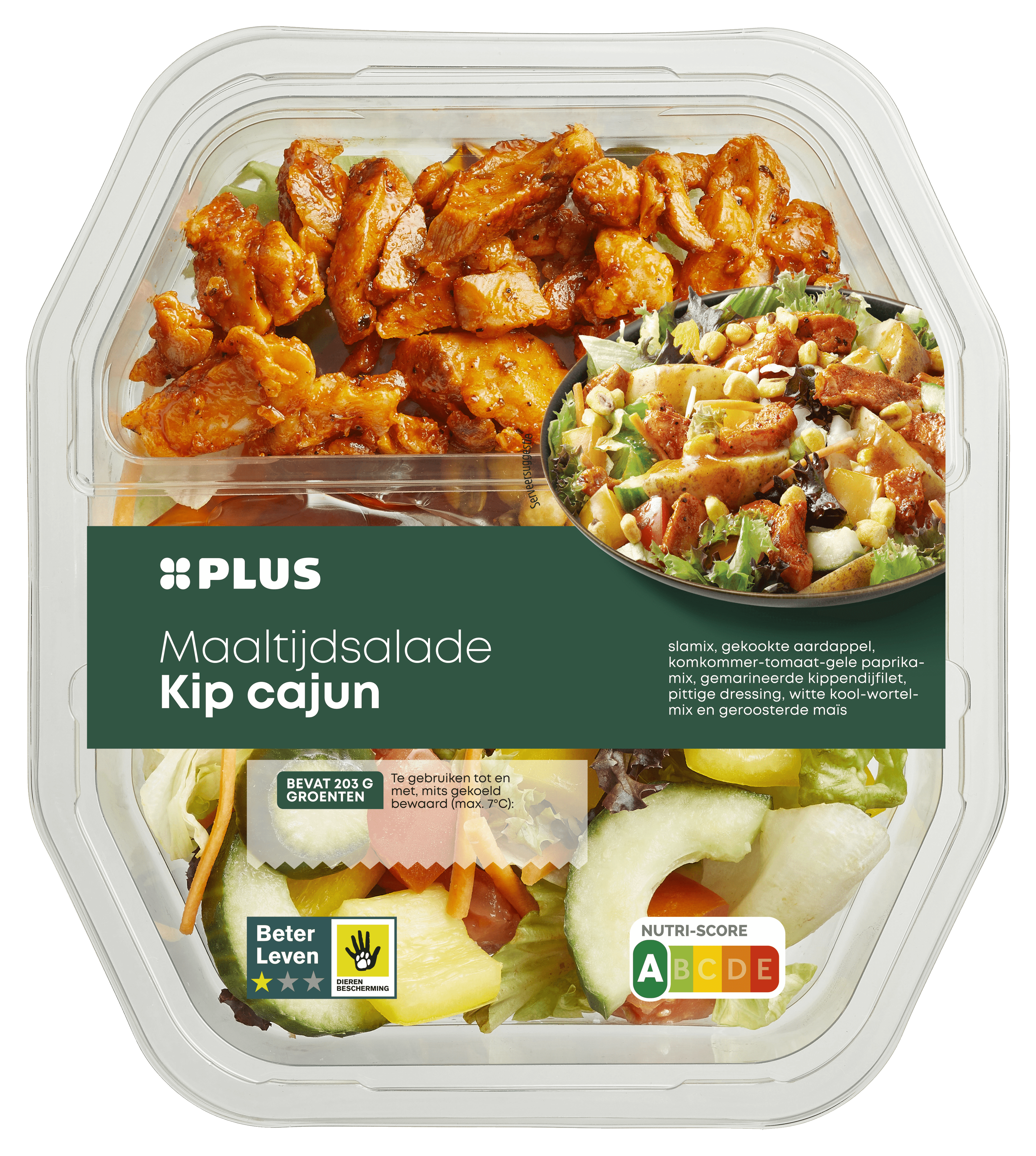 PLUS Maaltijdsalade Kip Cajun