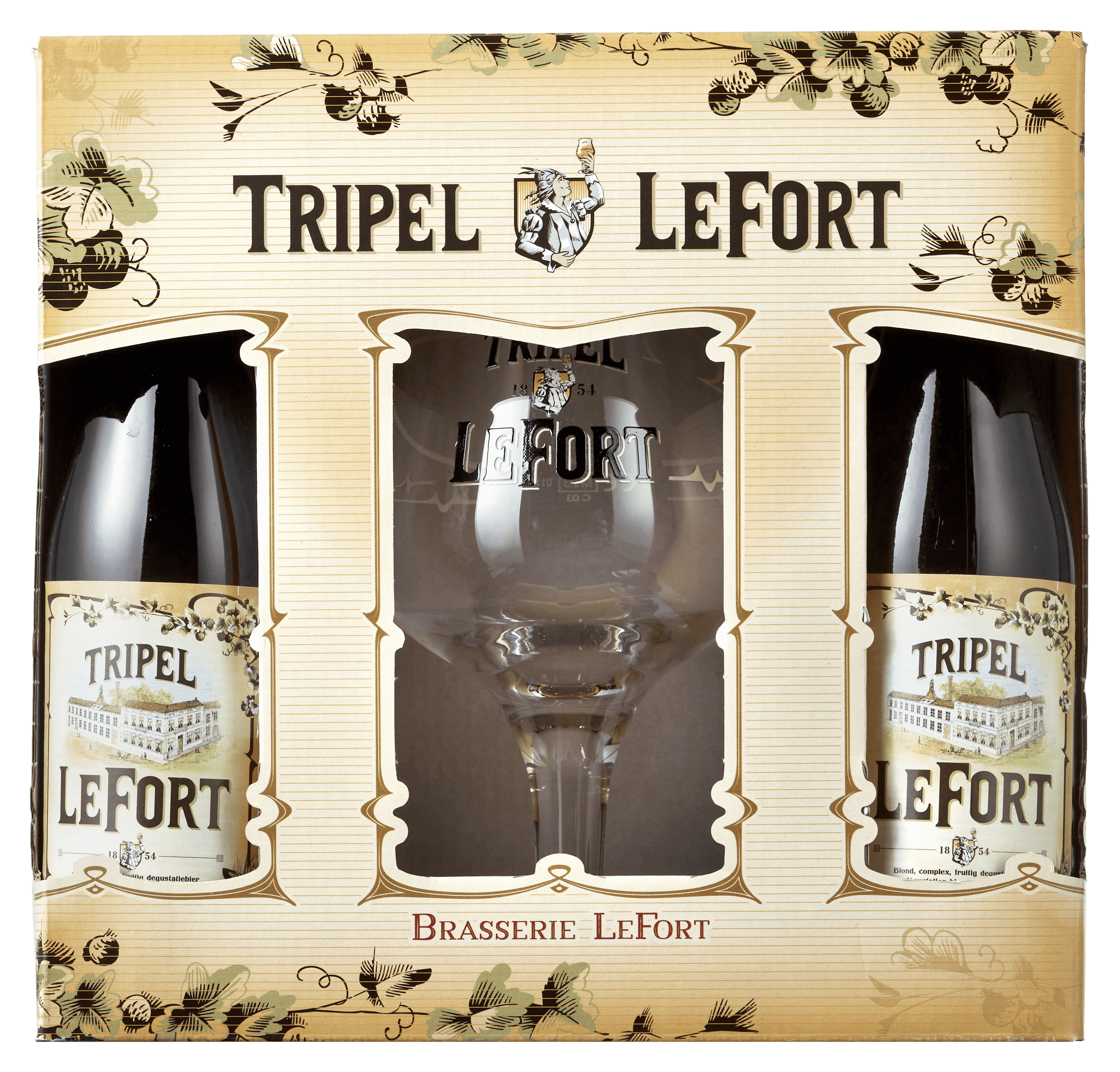 LeFort Tripel Box Geschenkset met glas