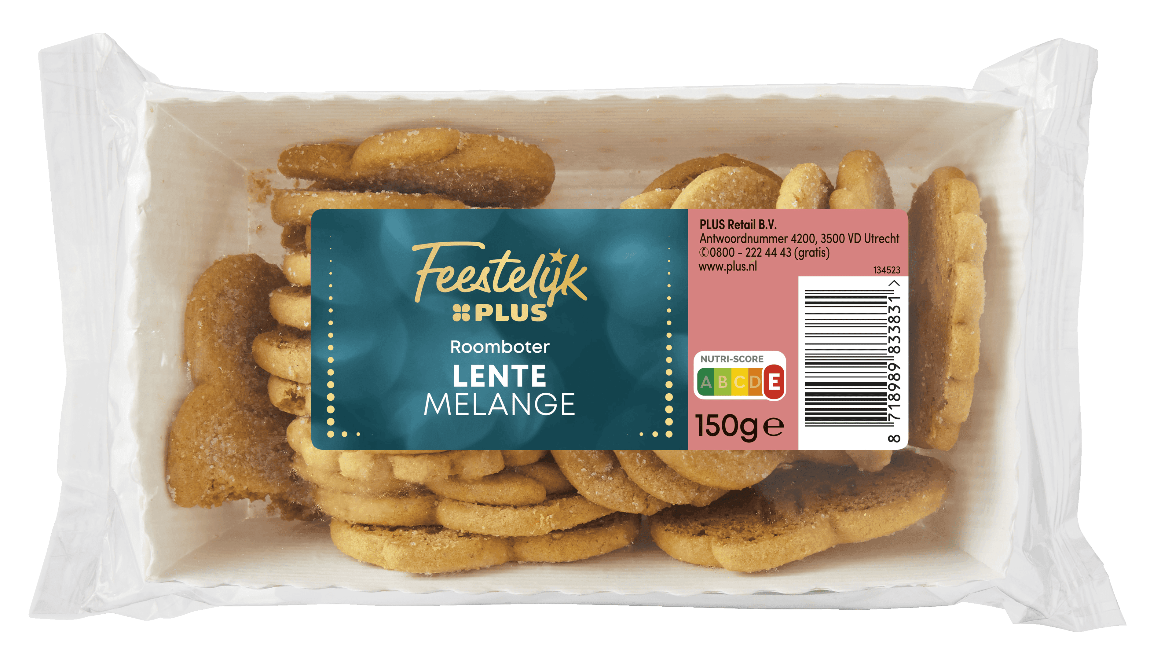 Feestelijk PLUS Roomboter lentemelange koekjes