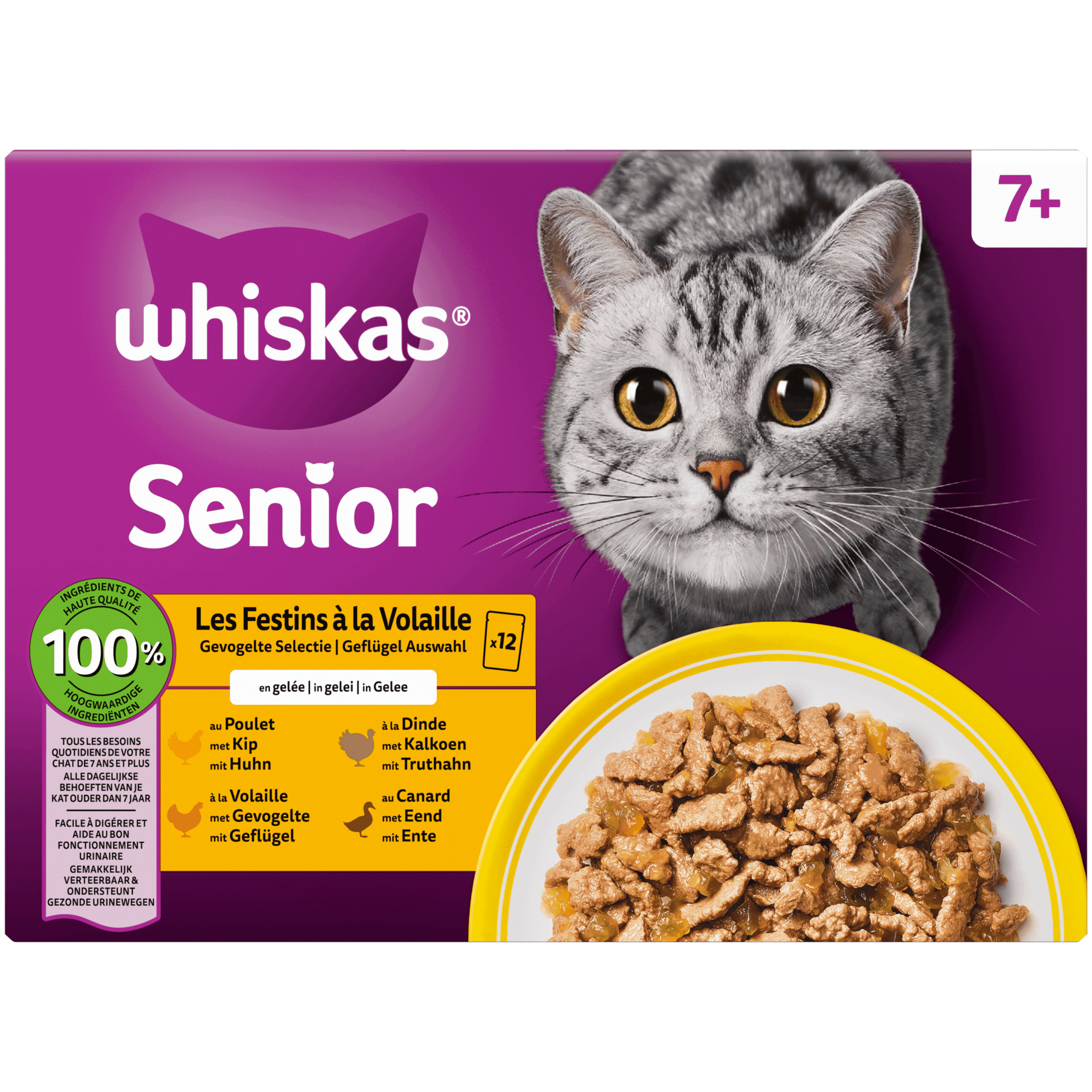 Whiskas Maaltijdzakjes Gevogelte Senior