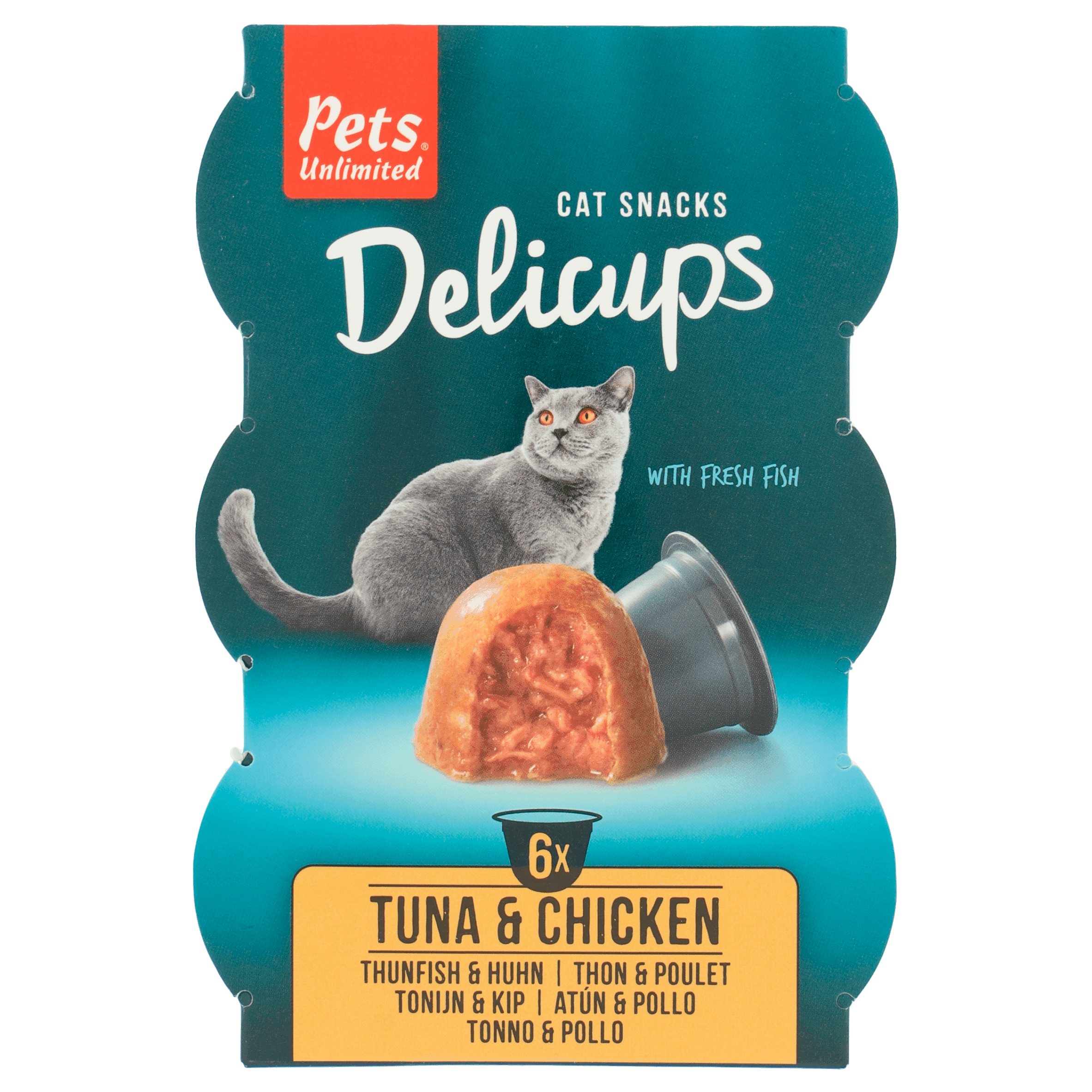 Pets Unlimited Delicups tonijn&kip
