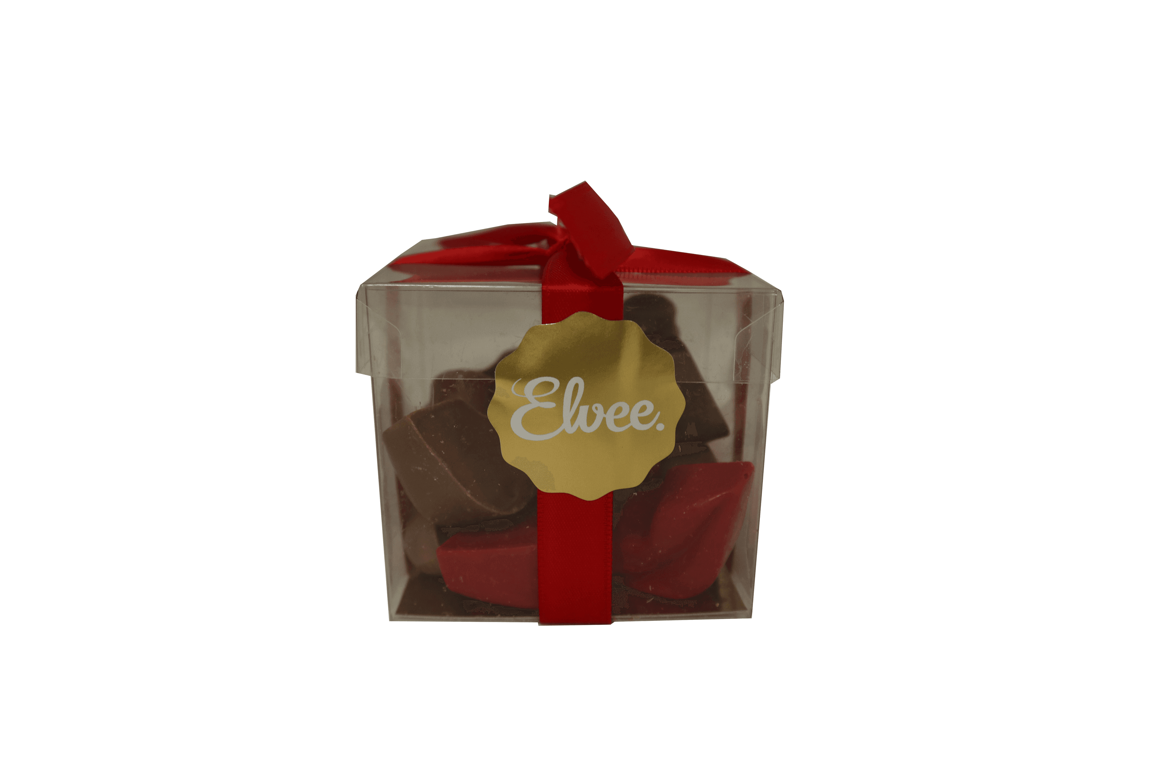 Elvee Valentijn/Moederdag pralines in kubus