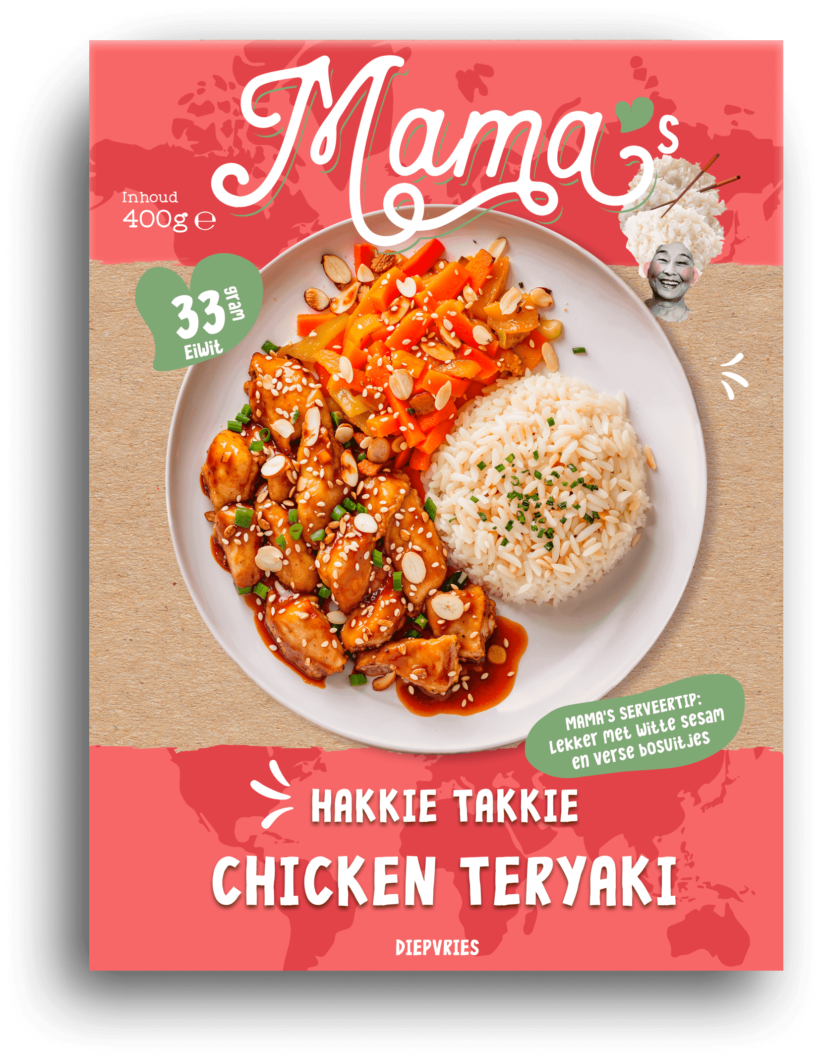 Mama's Maaltijden Kip Teriyaki Pandan groentemix