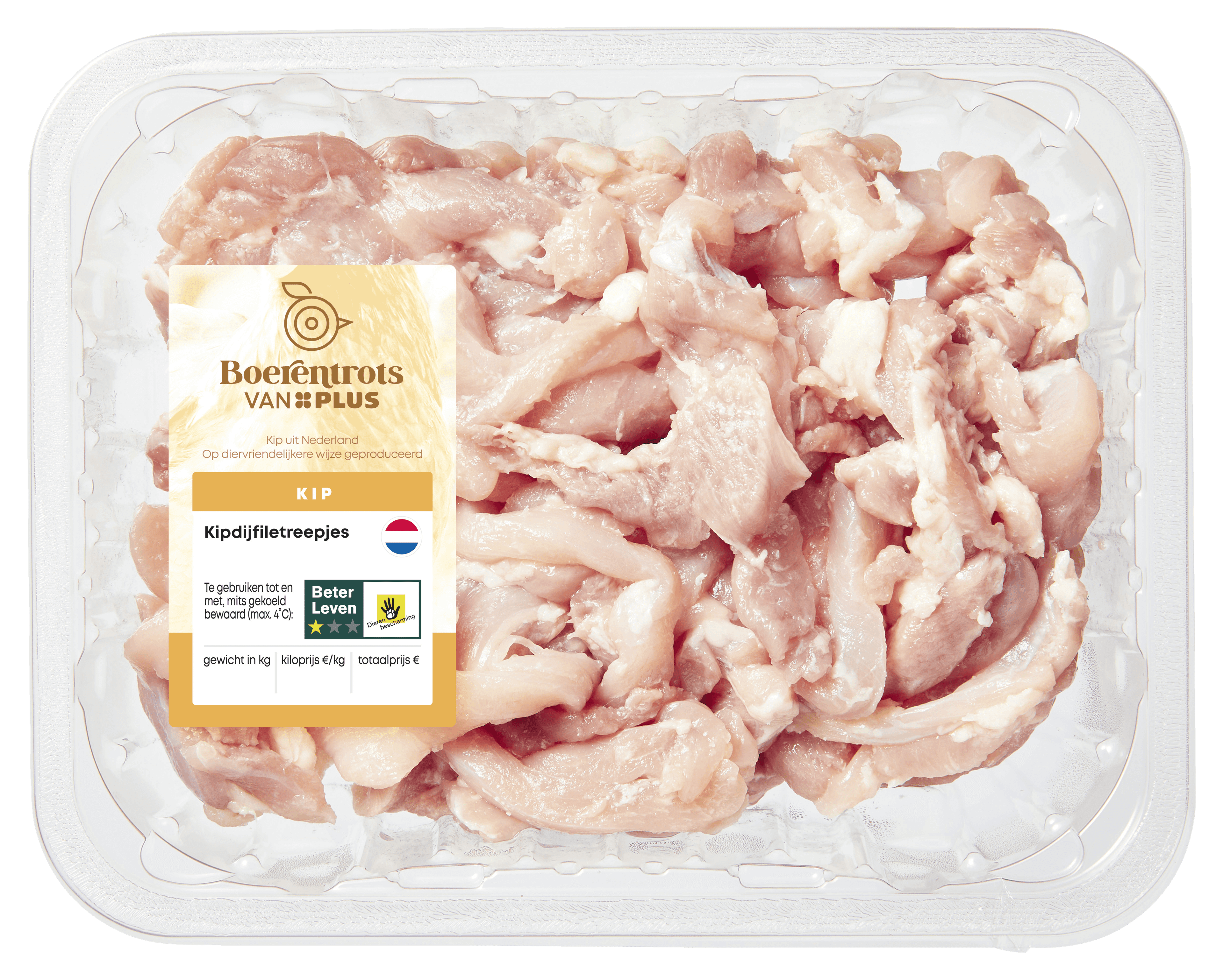 PLUS Boerentrots Kipdijfiletreepjes