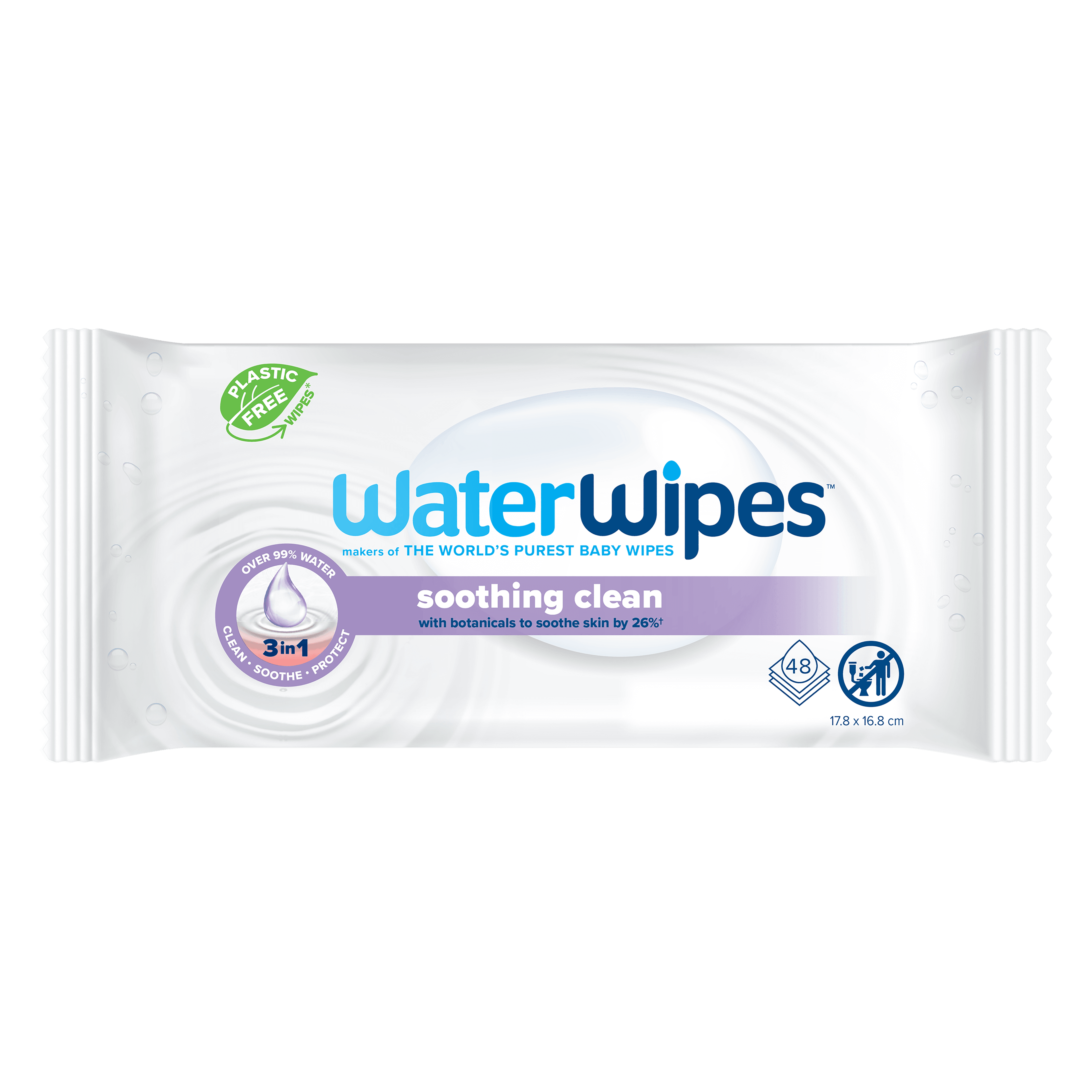 Waterwipes soothing clean 3in1