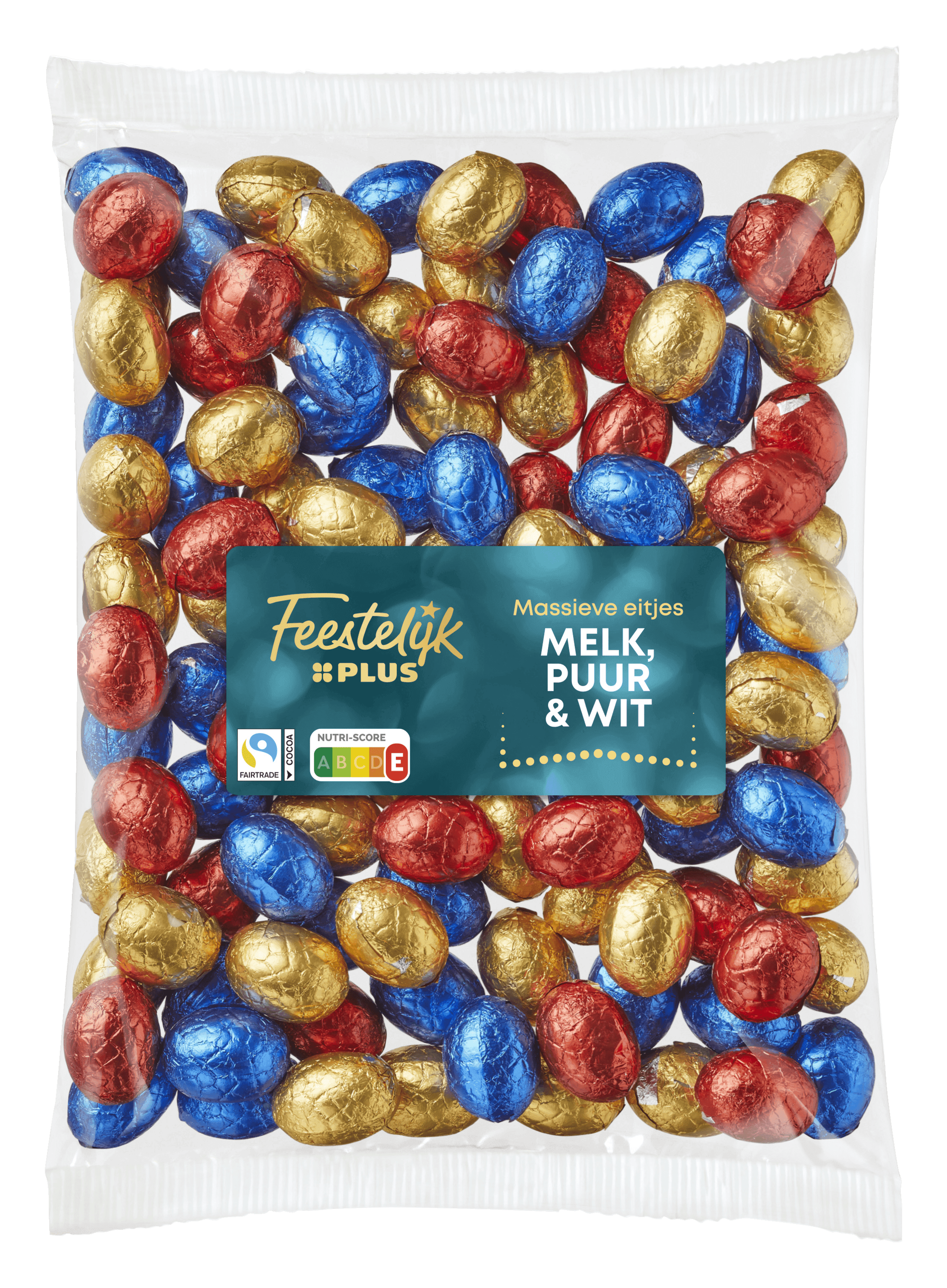 Feestelijk PLUS Paaseitjes melk puur wit massief